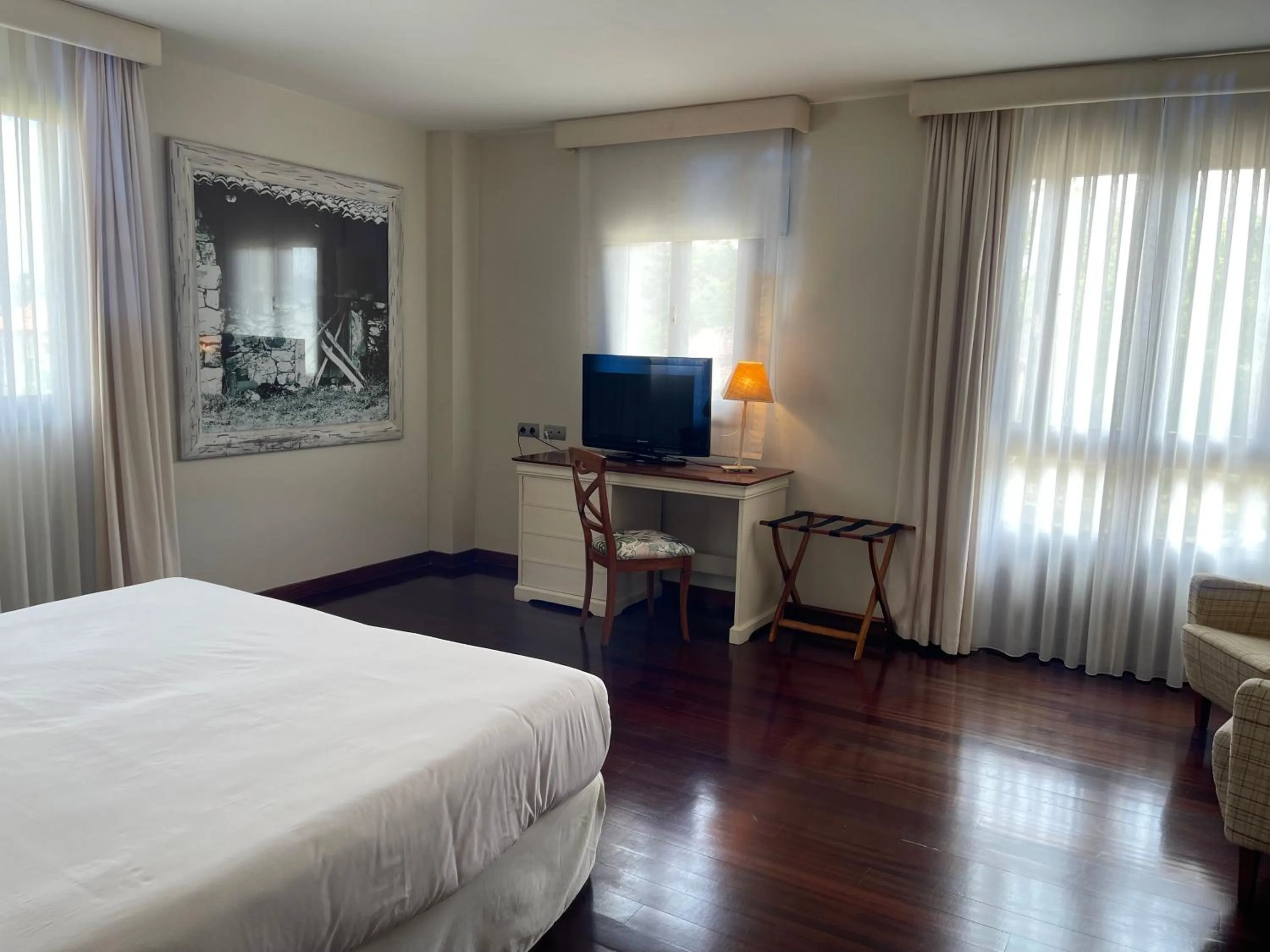 Bed in Hosteria de Torazo Nature Hotel & Spa