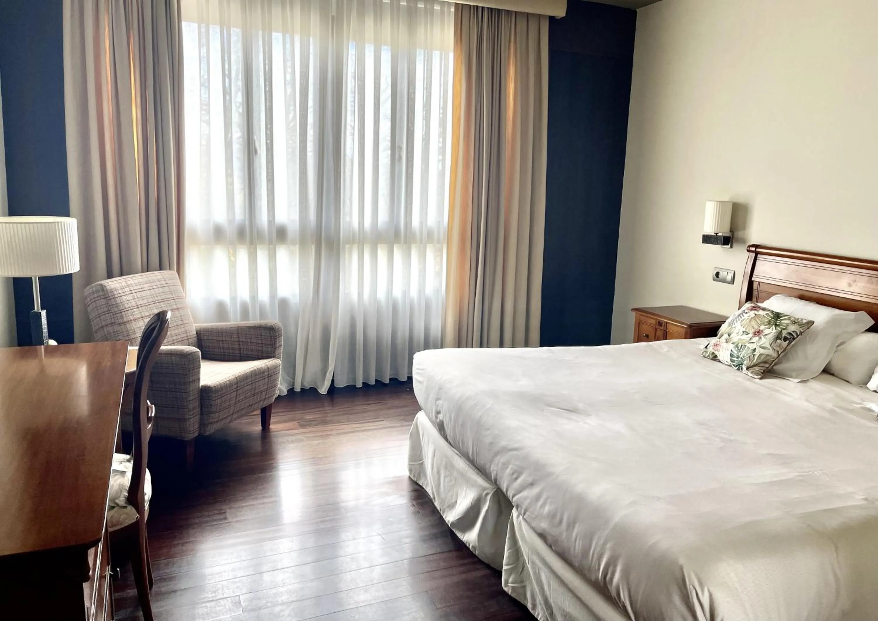 Bed in Hosteria de Torazo Nature Hotel & Spa