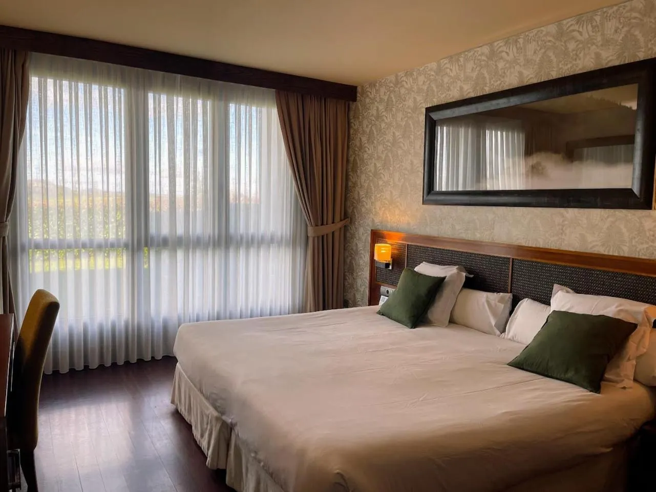 Bed in Hosteria de Torazo Nature Hotel & Spa