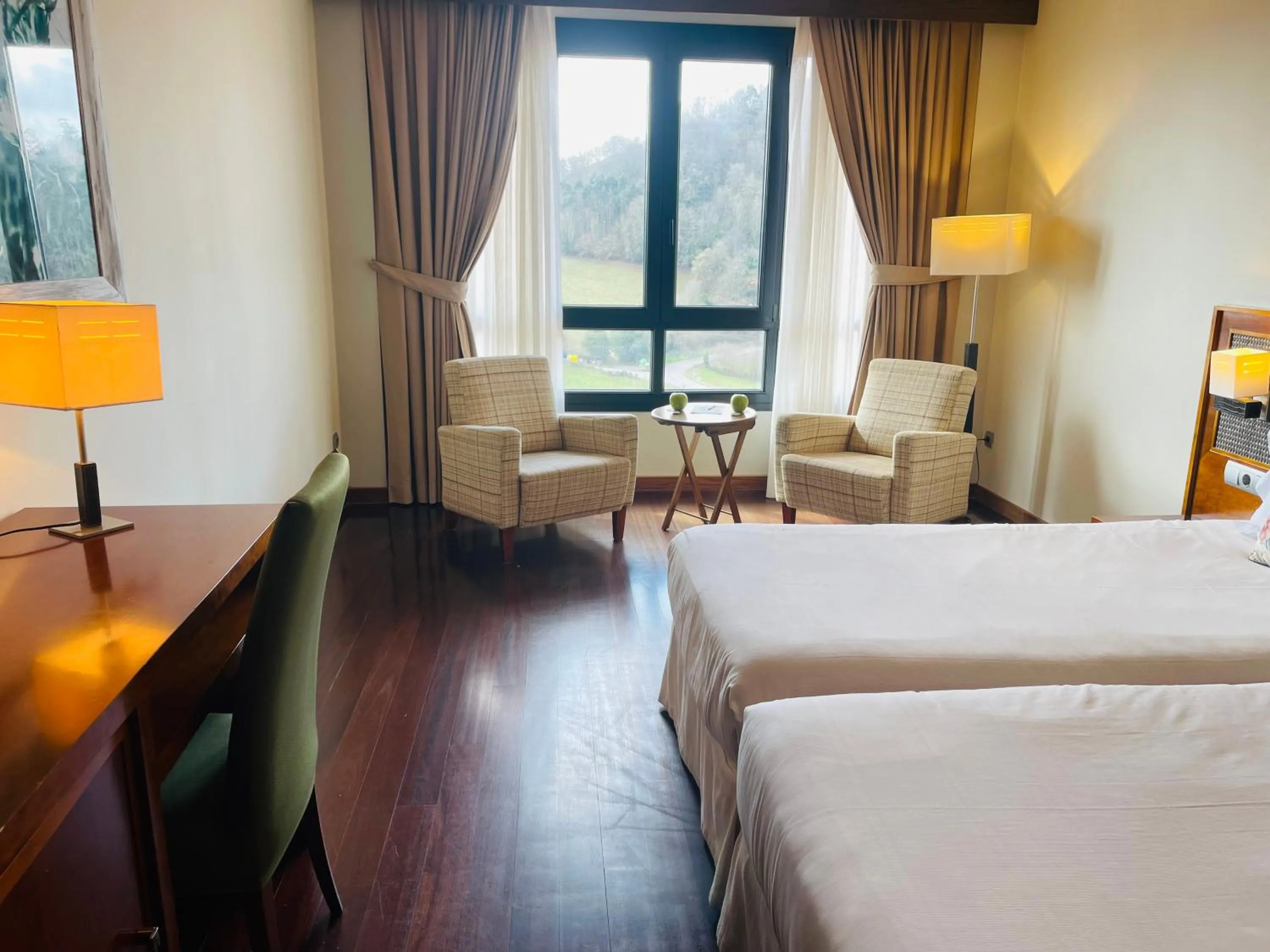 Bed in Hosteria de Torazo Nature Hotel & Spa