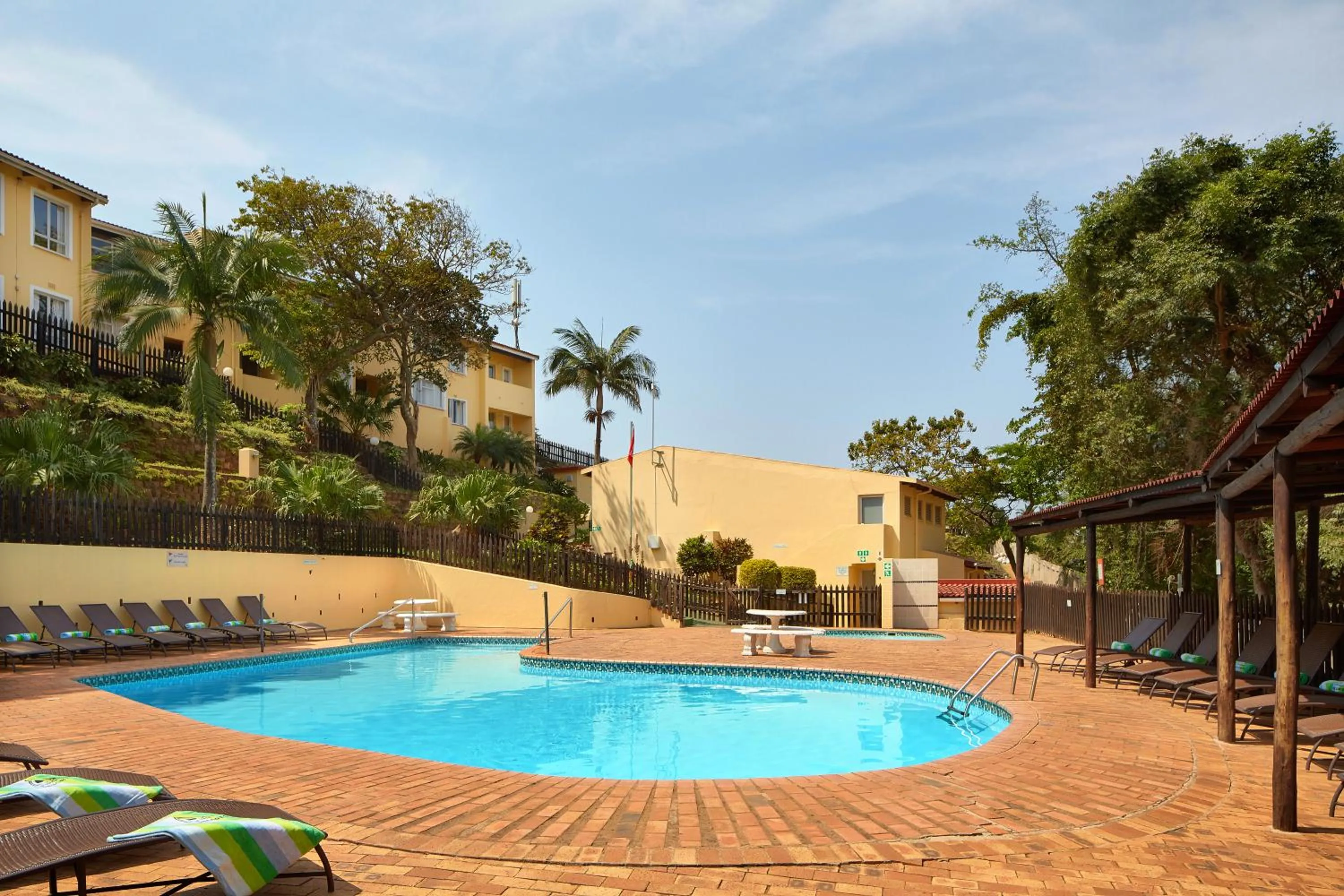 Swimming pool in First Group Chaka's Rock Chalets