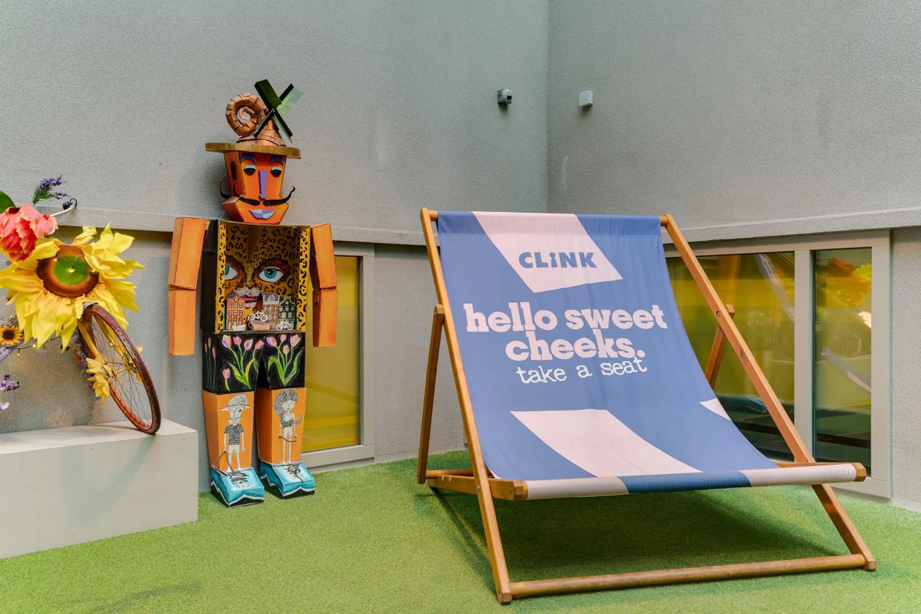 Patio in ClinkNOORD Hostel