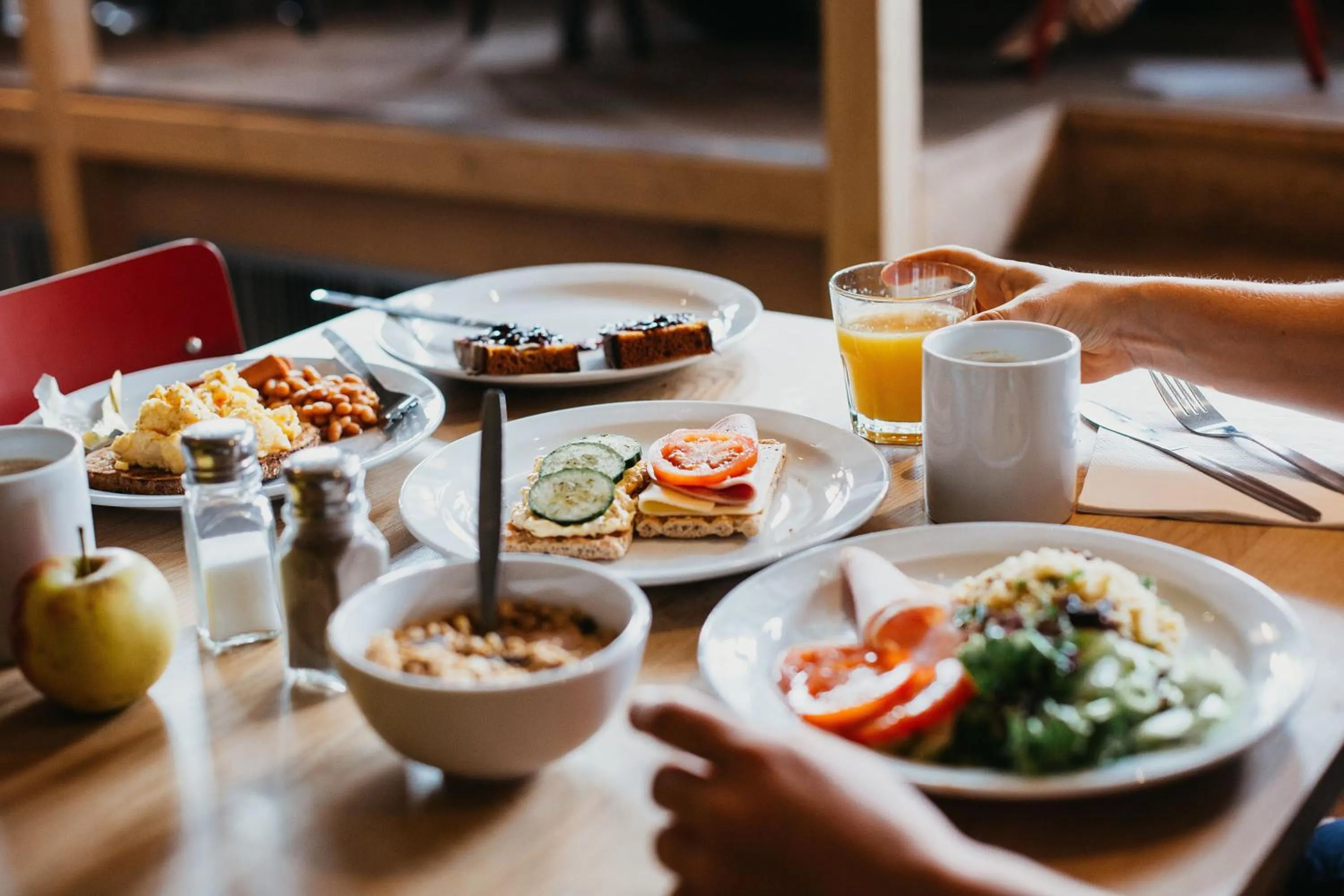 Food close-up in ClinkNOORD Hostel