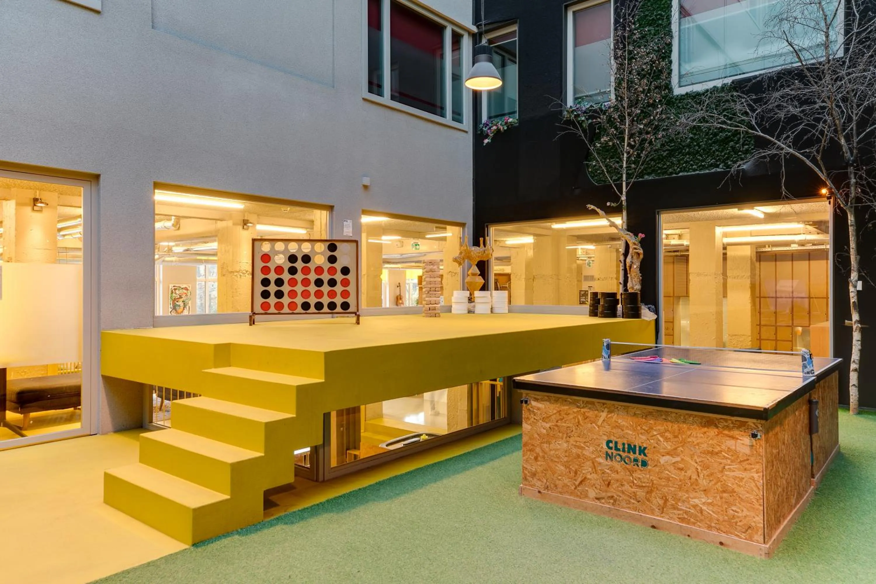 Patio in ClinkNOORD Hostel