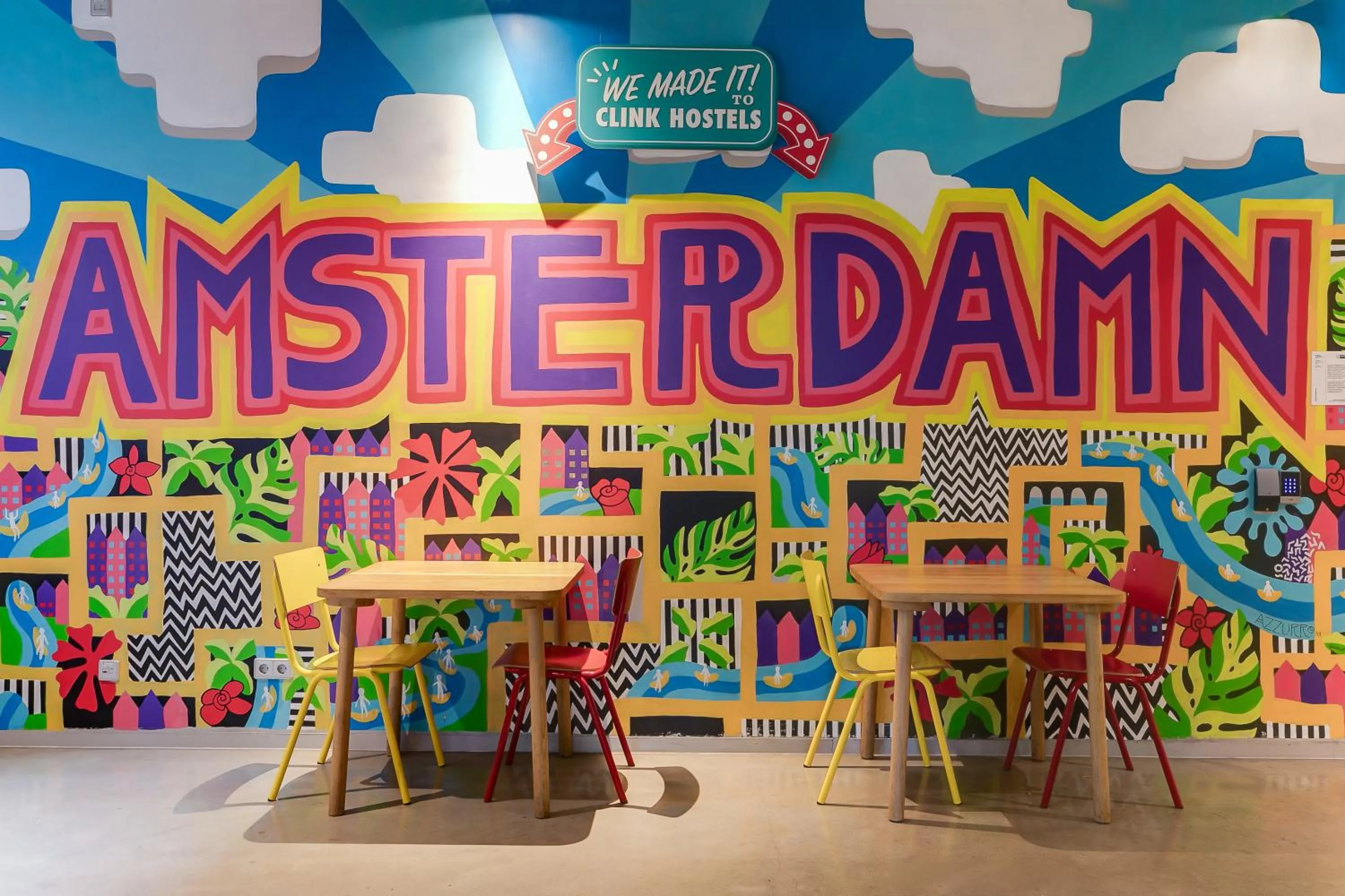 Decorative detail in ClinkNOORD Hostel