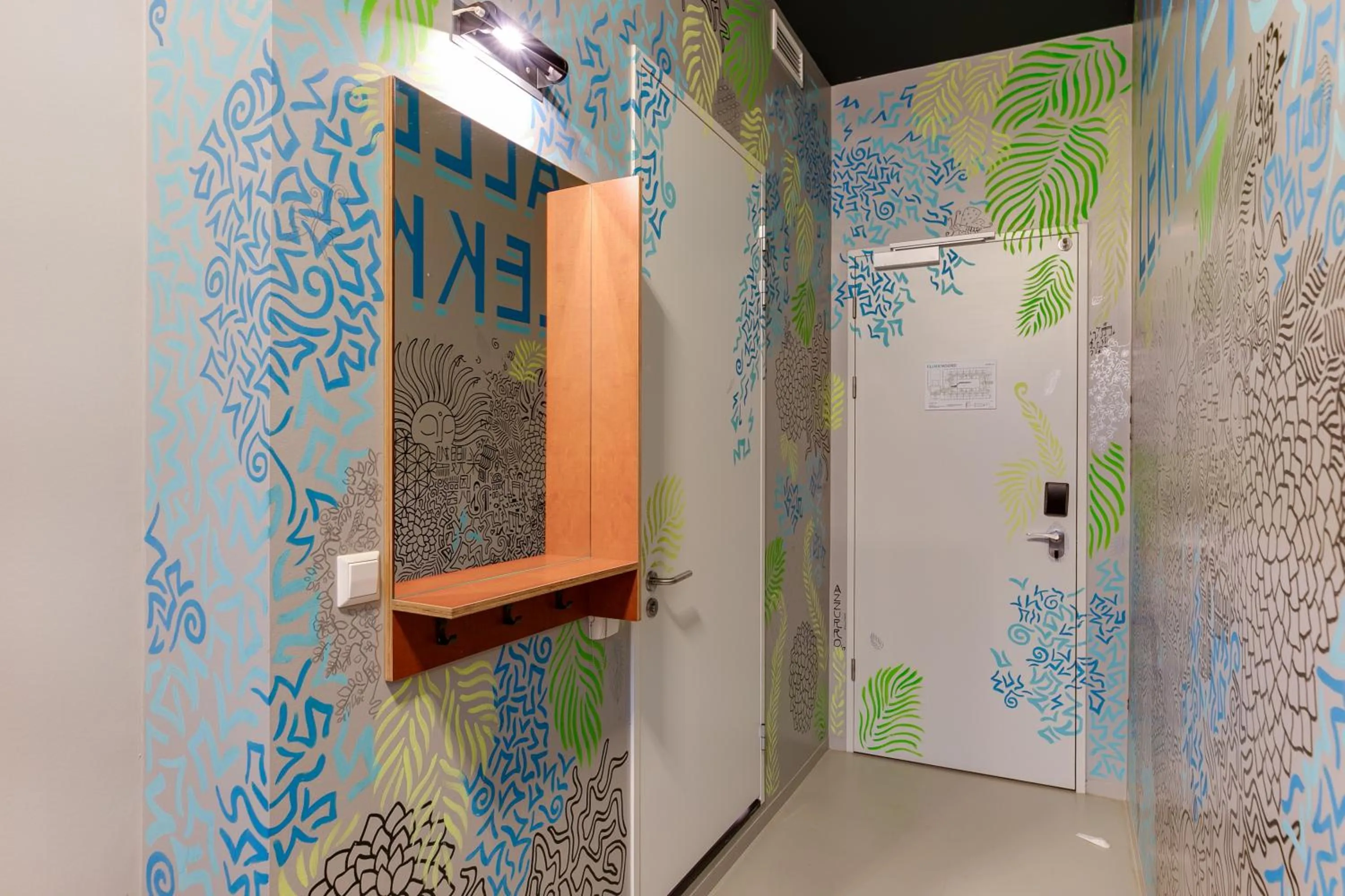 Decorative detail in ClinkNOORD Hostel