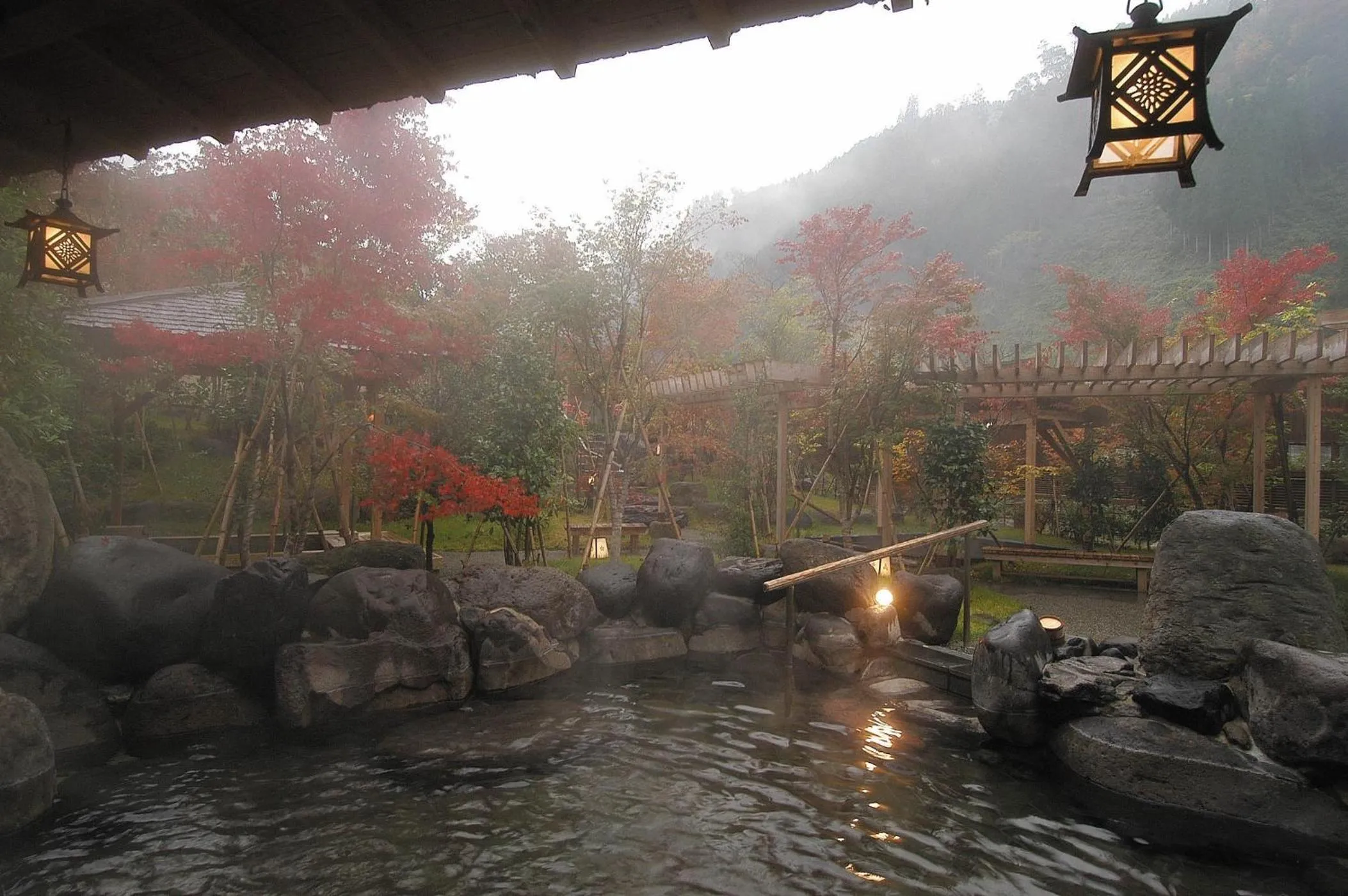 Hot Spring Bath in Tsuetate Onsen Hotel Hizenya