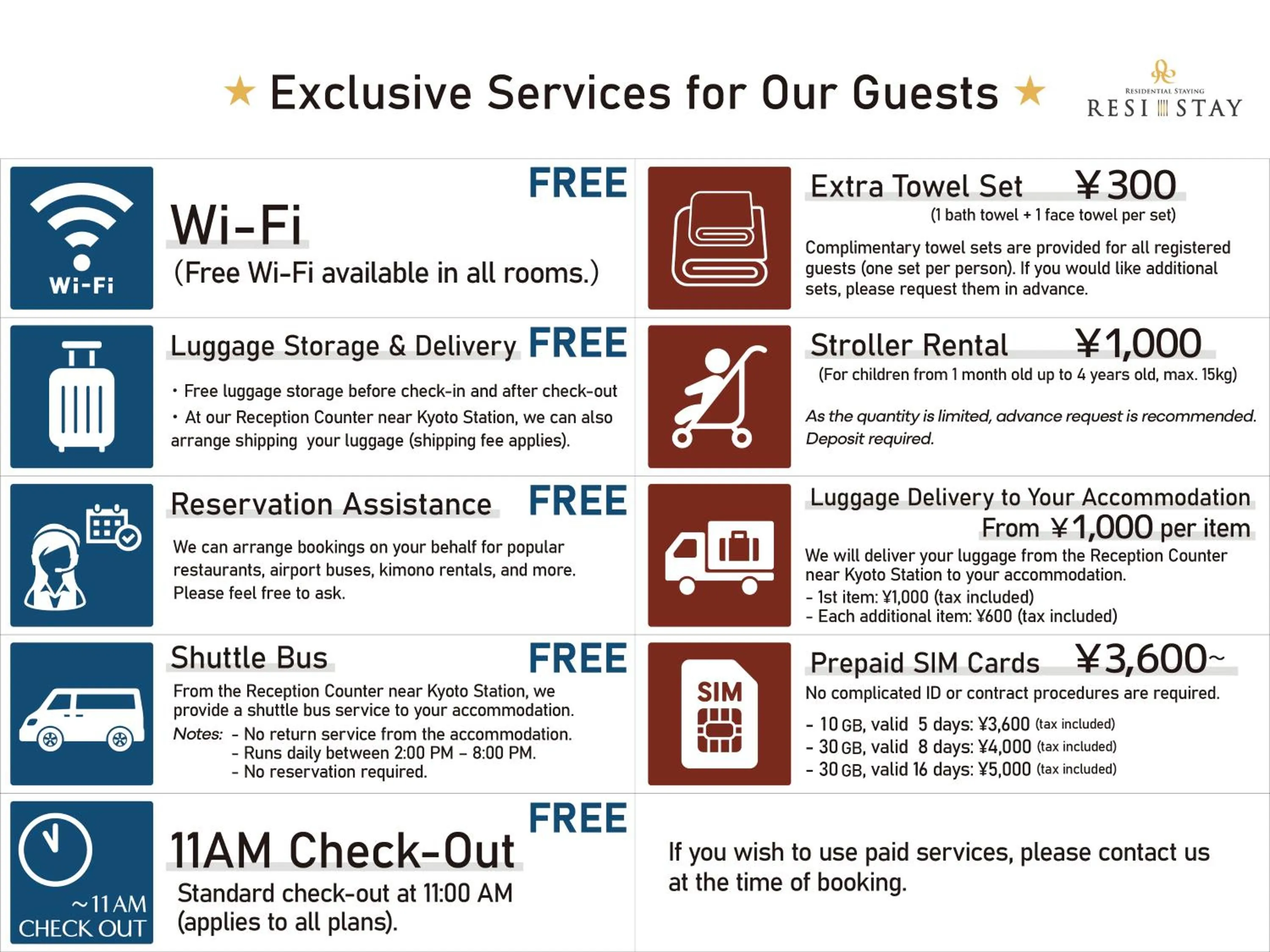 Text overlay in RESI STAY Kuon