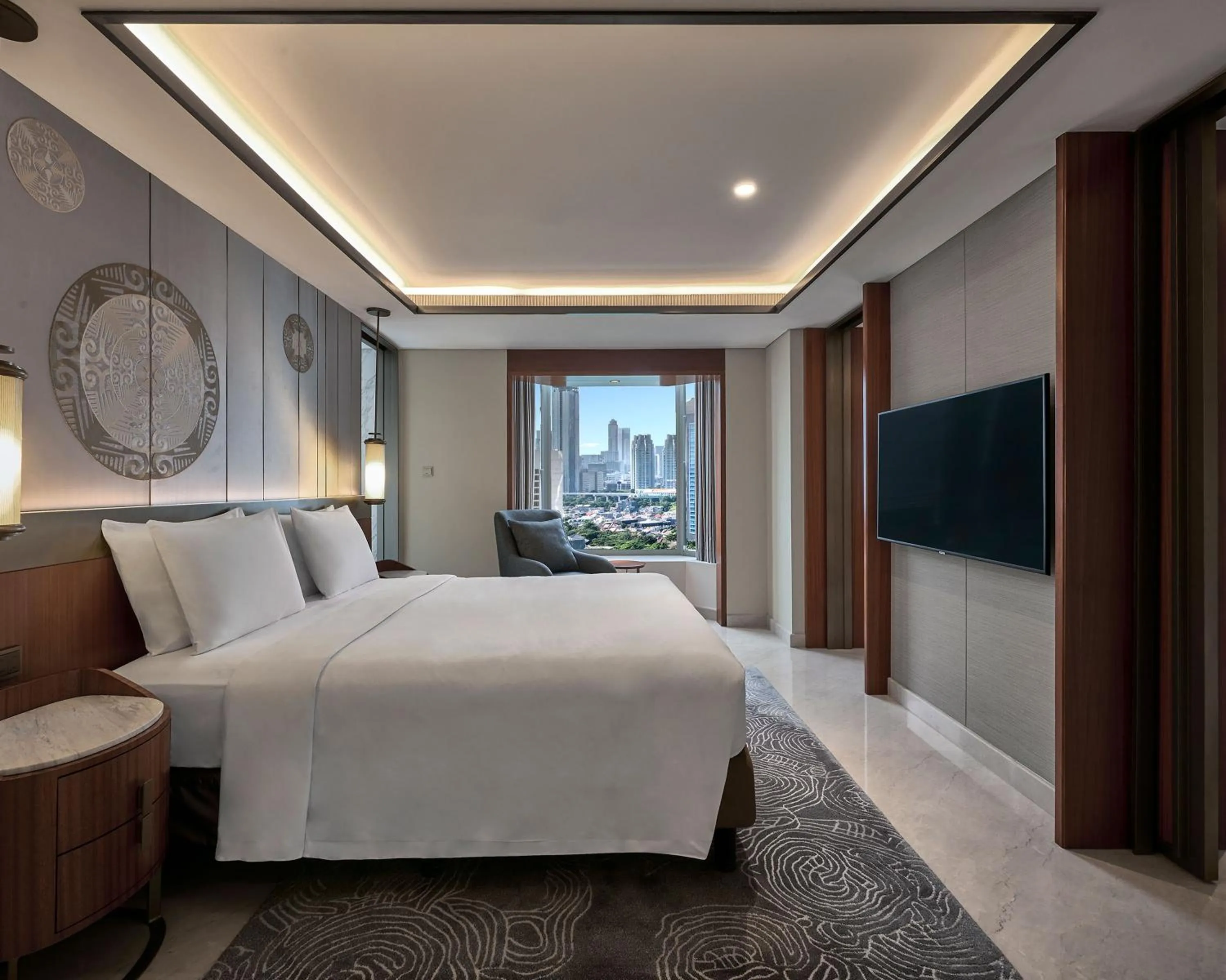 Bed in Grand Hyatt Jakarta