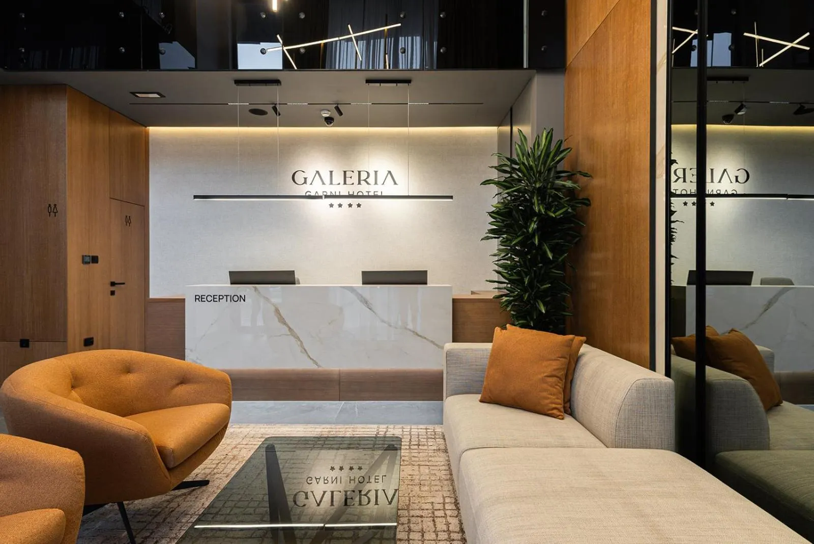 Lobby or reception in Garni Hotel Galeria