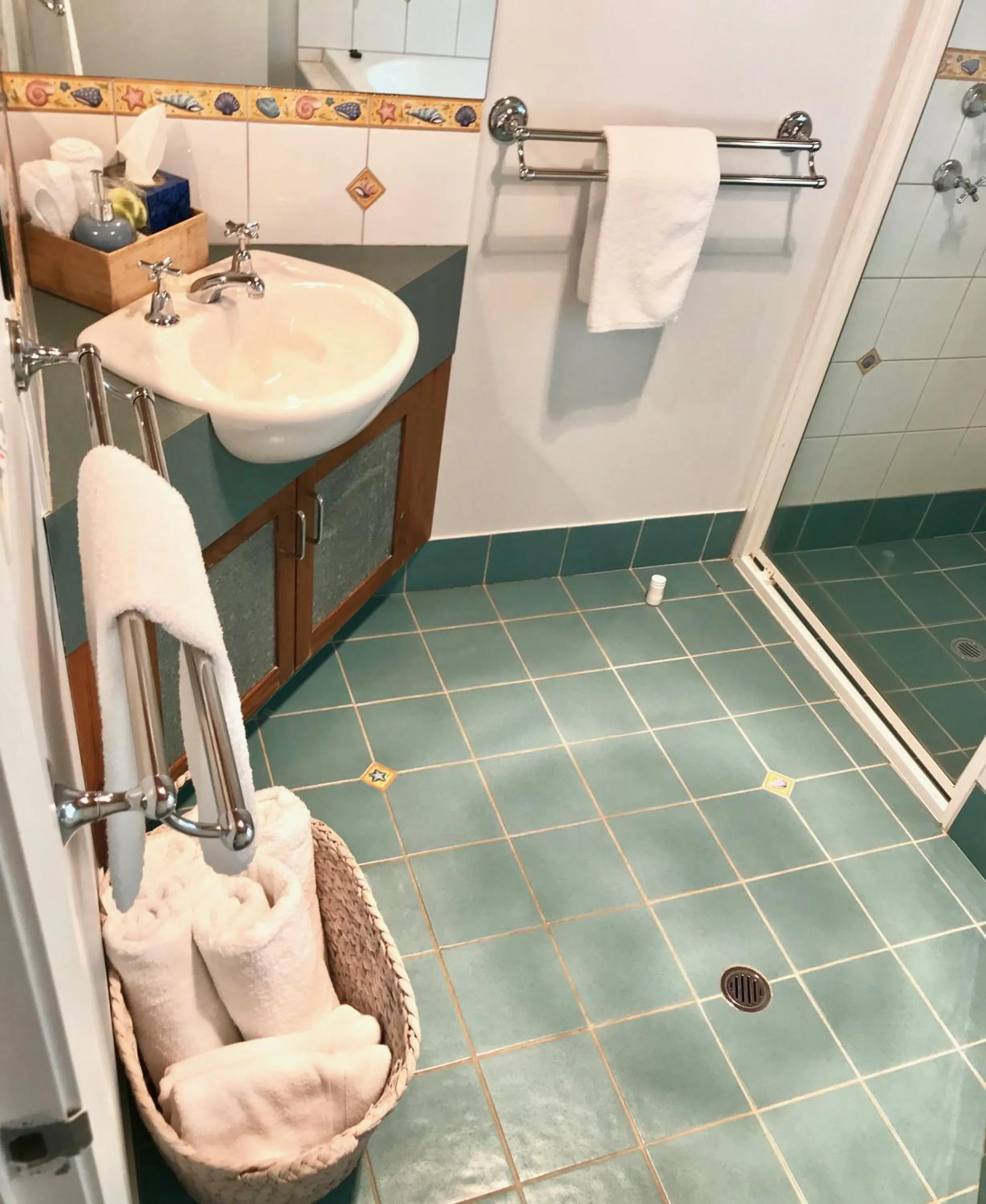 Shower in Ellensbrook Cottages