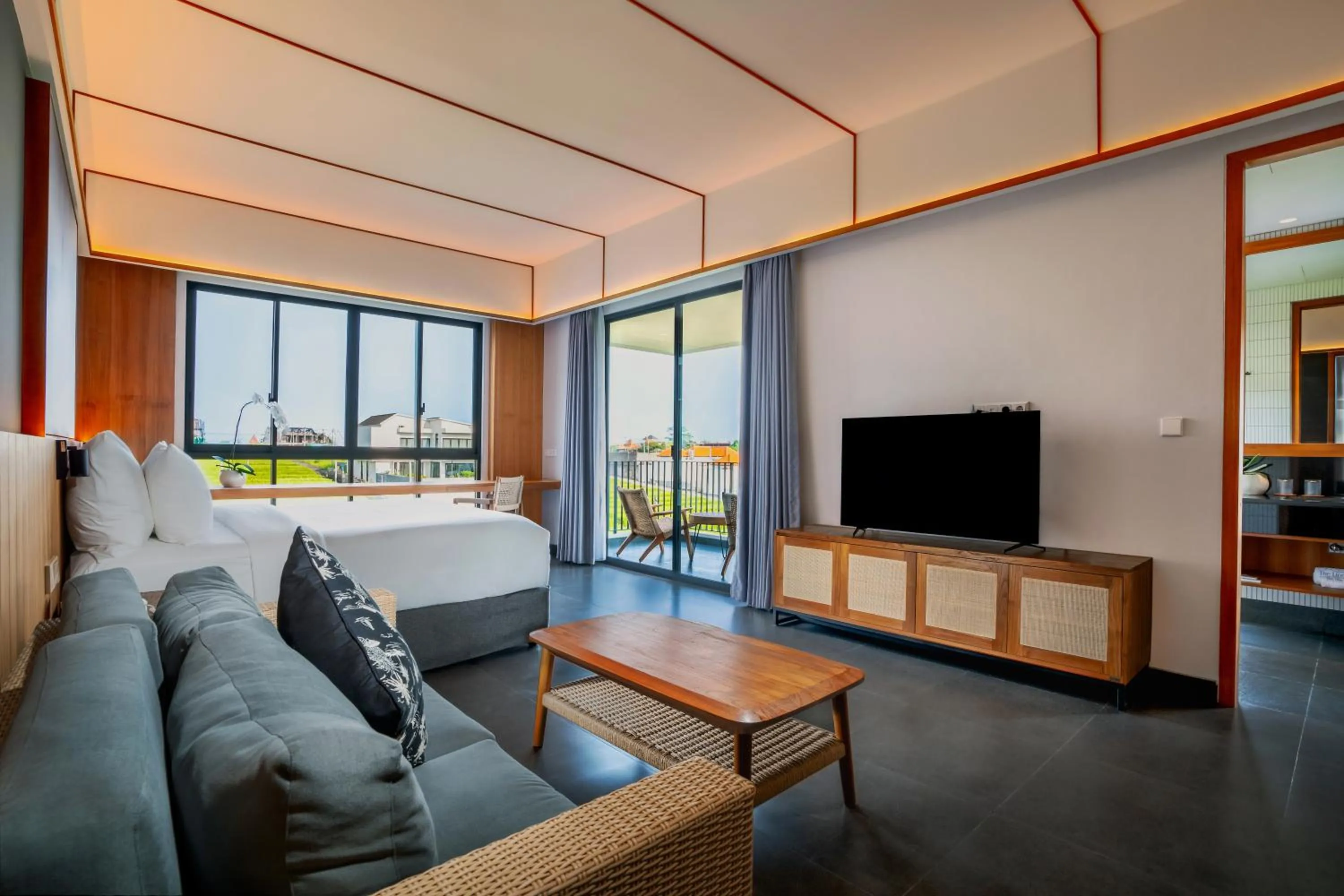 Photo of the whole room, Bed in The Line Canggu