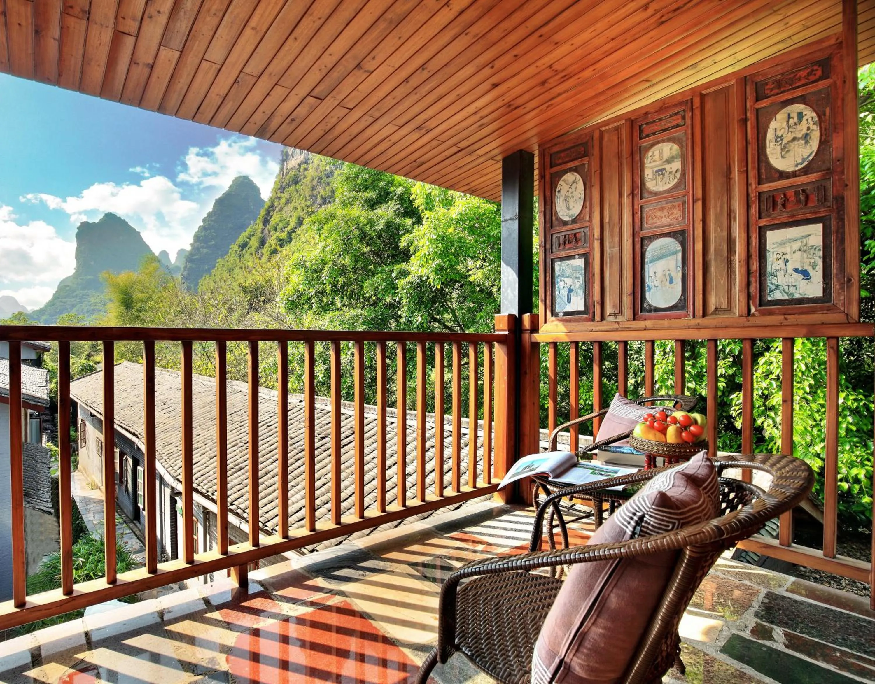 Balcony/Terrace in Yangshuo Mountain Retreat