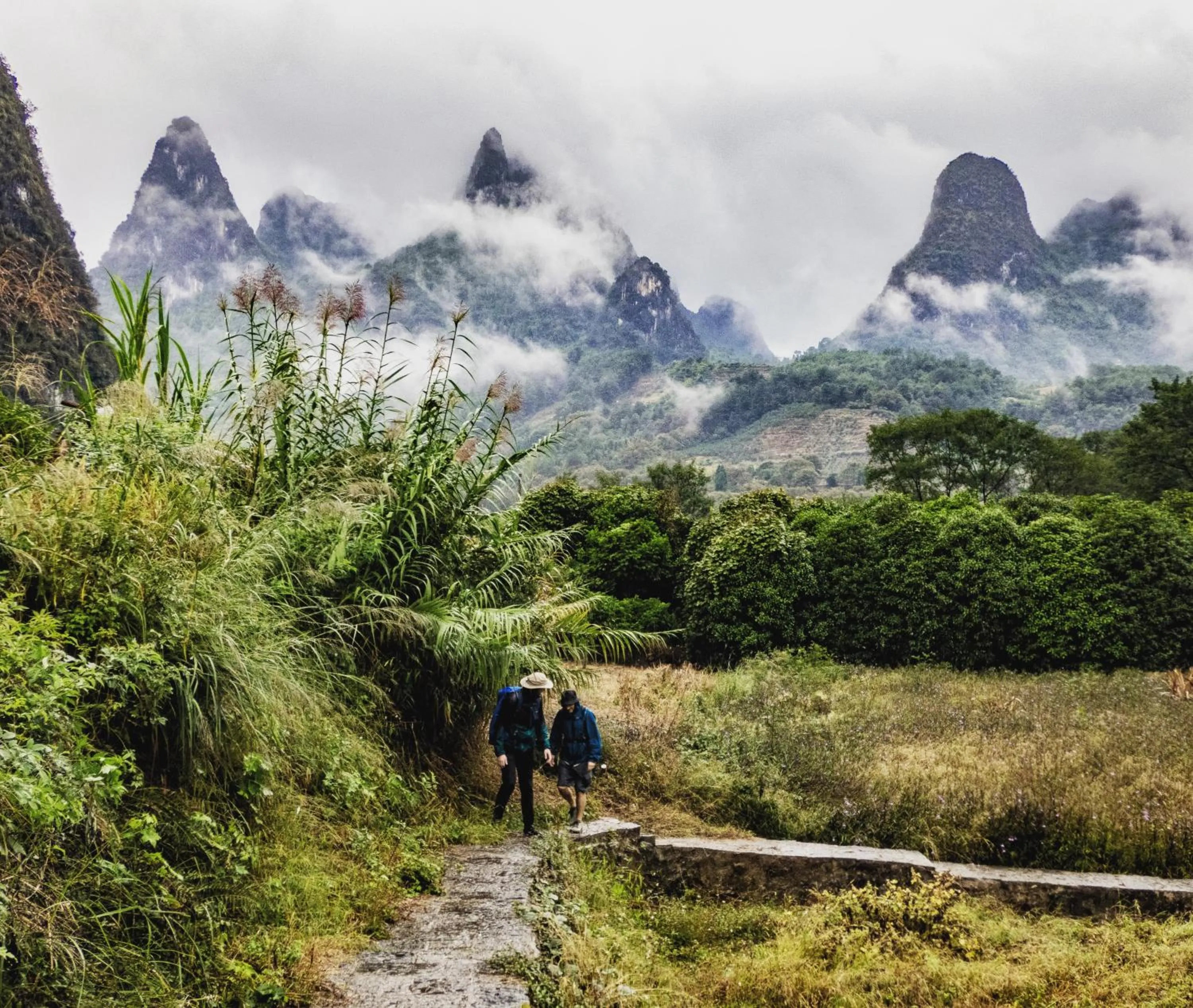 Hiking in Yangshuo Mountain Retreat