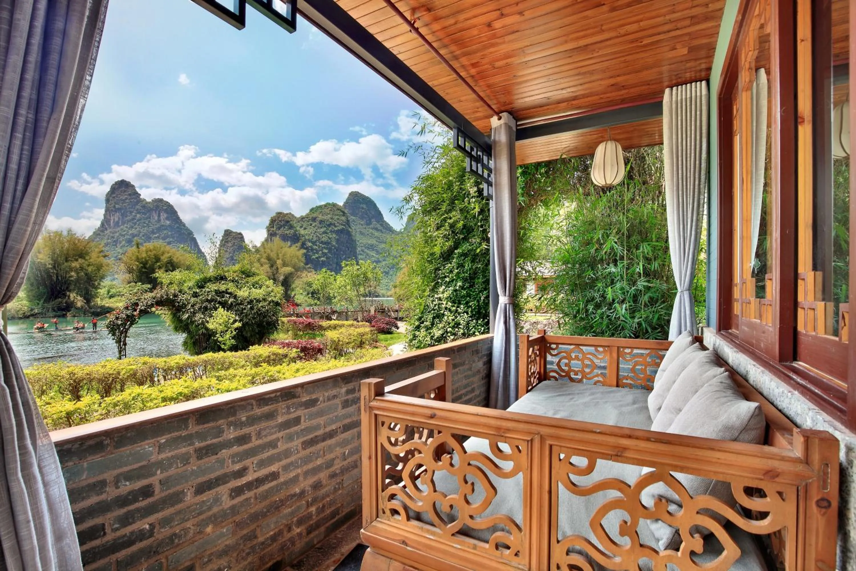 Balcony/Terrace in Yangshuo Mountain Retreat