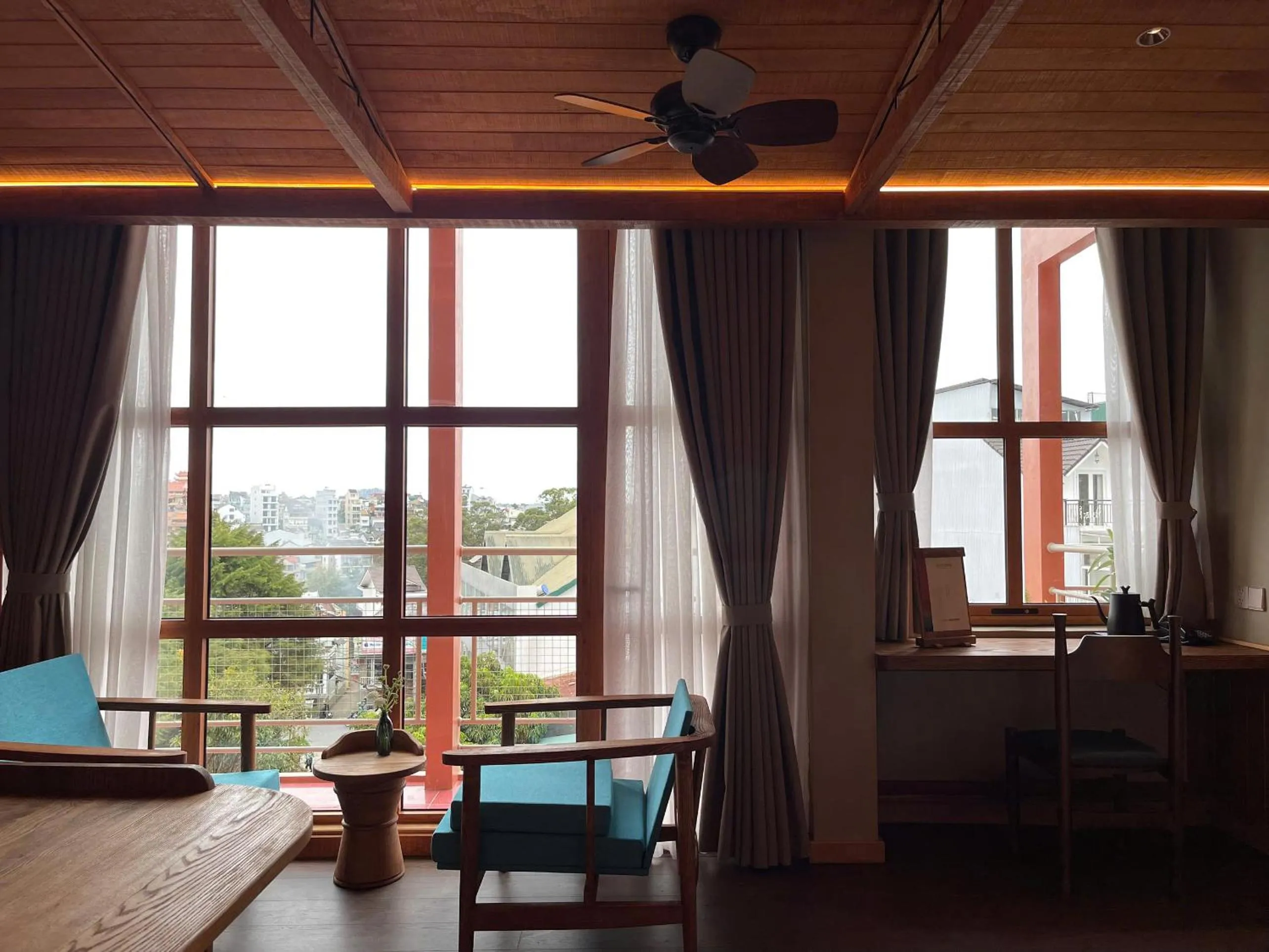 Seating area in The Pink Boutique Hotel