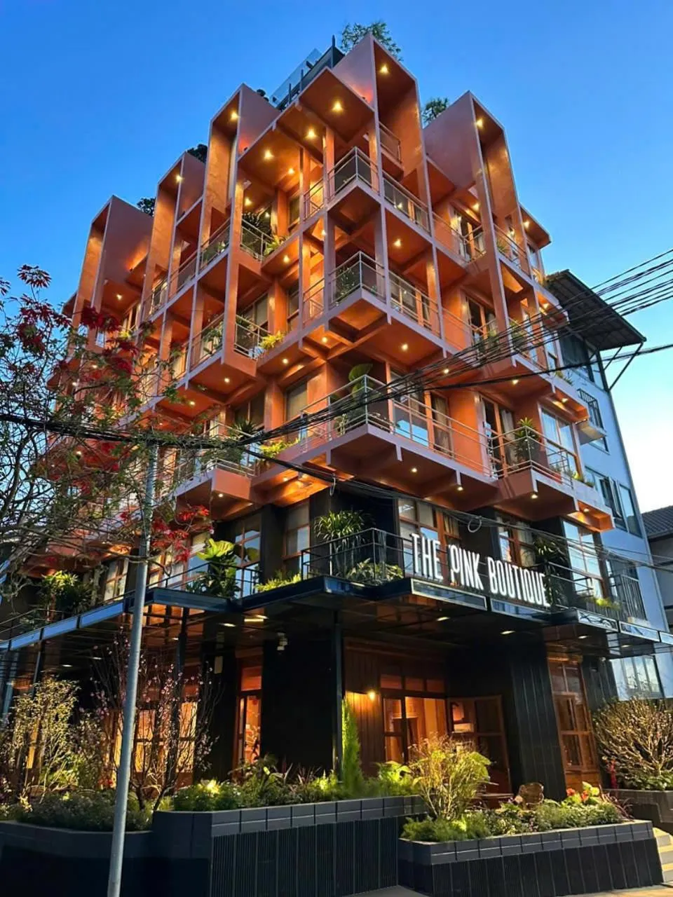 Property building in The Pink Boutique Hotel
