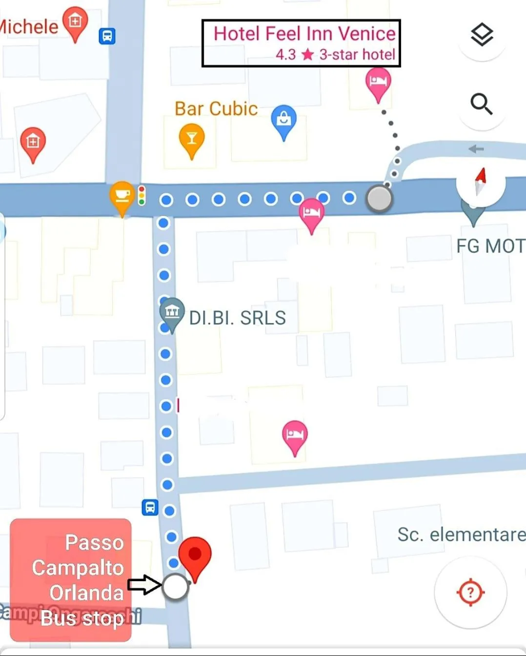 Street view in Hotel Feel Inn Venice Airport