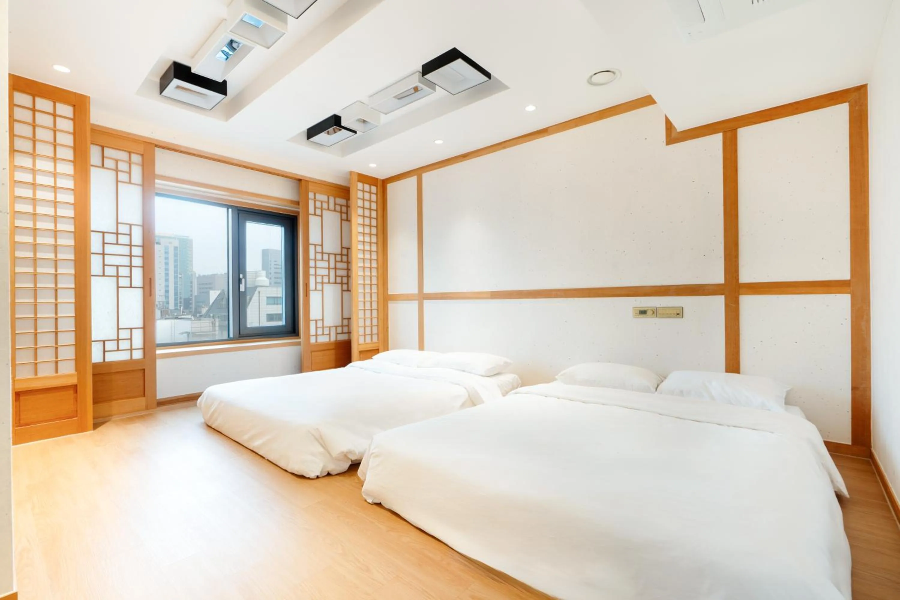 Bed in Eliena Hotel Seoul Gangnam