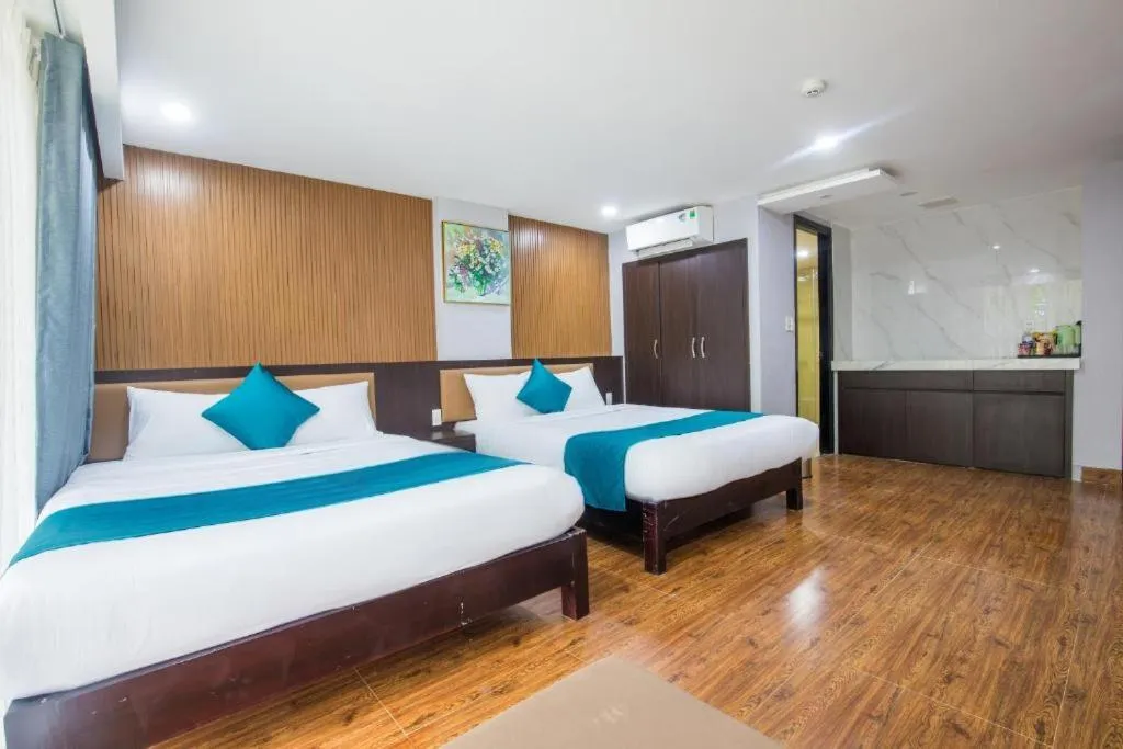 Bedroom, Bed in Blue Ocean Beachside Hotel Danang