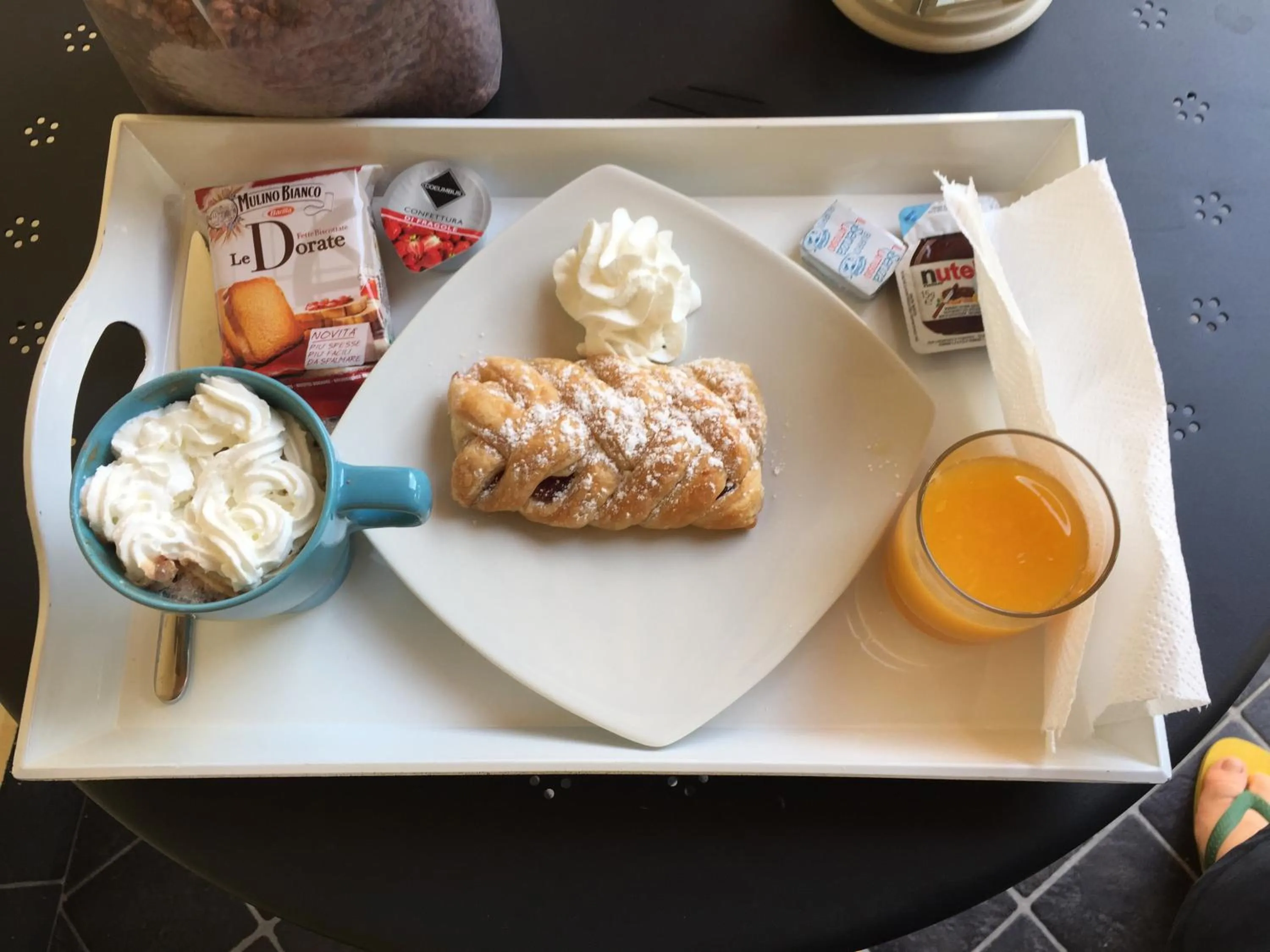 Food and drinks in B&B La Veduta