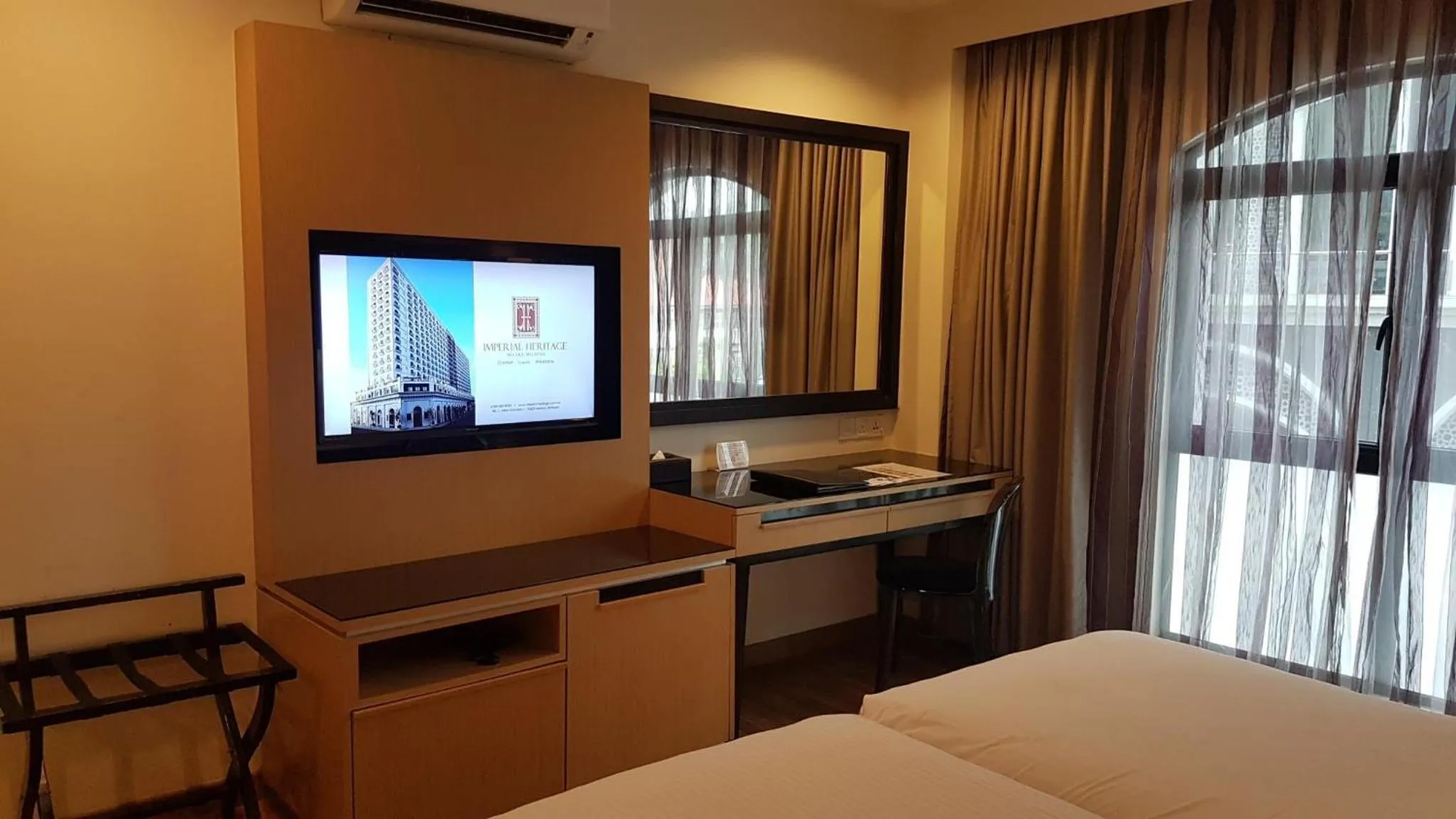 View (from property/room), Bed in Imperial Heritage Hotel Melaka I City Centre I Free Wifi I Free Parking l Free Club Lounge Access