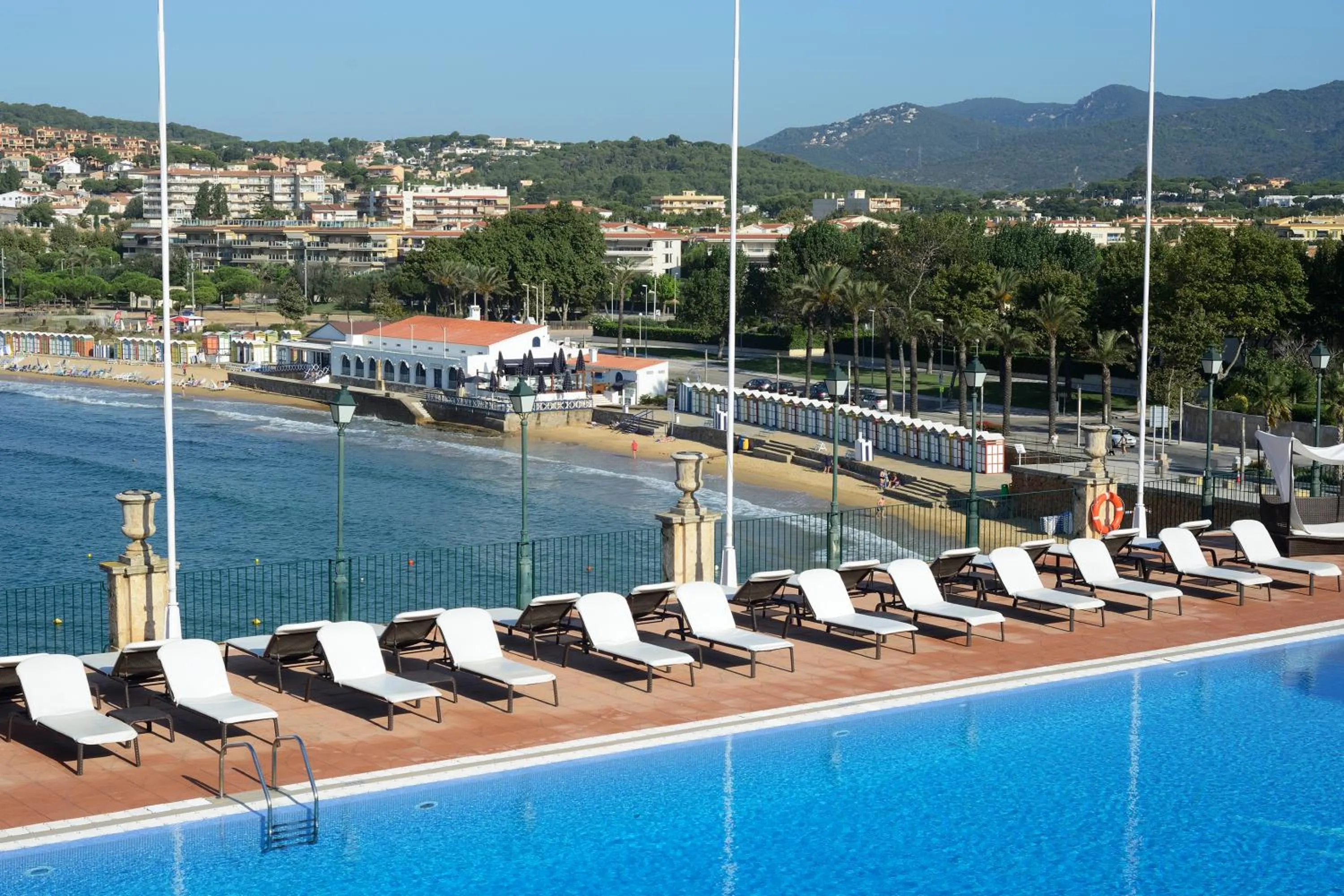 Pool view in Hostal de la Gavina GL - The Leading Hotels of the World
