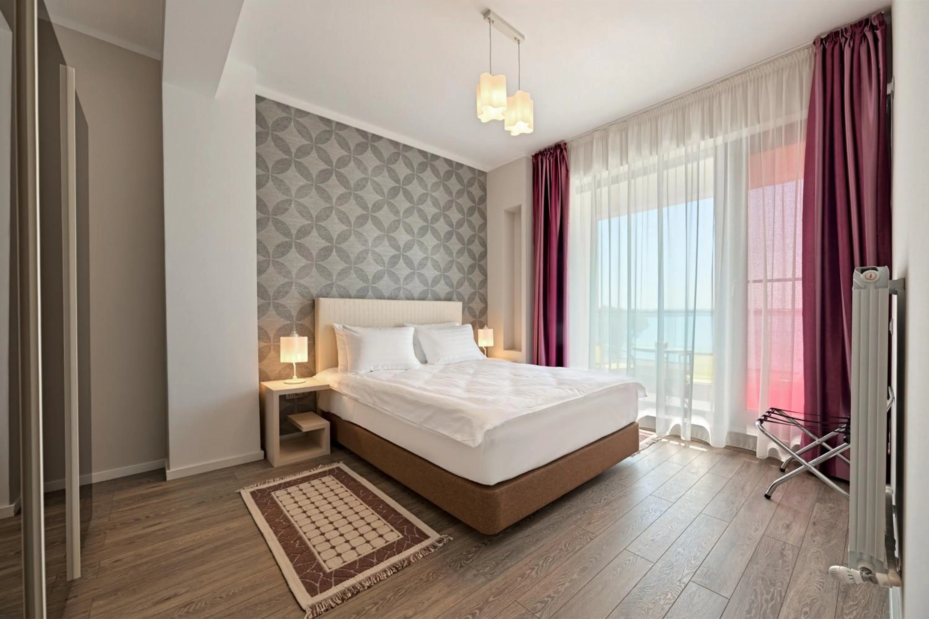 Bedroom, Bed in Tomis Garden Apartments Mamaia