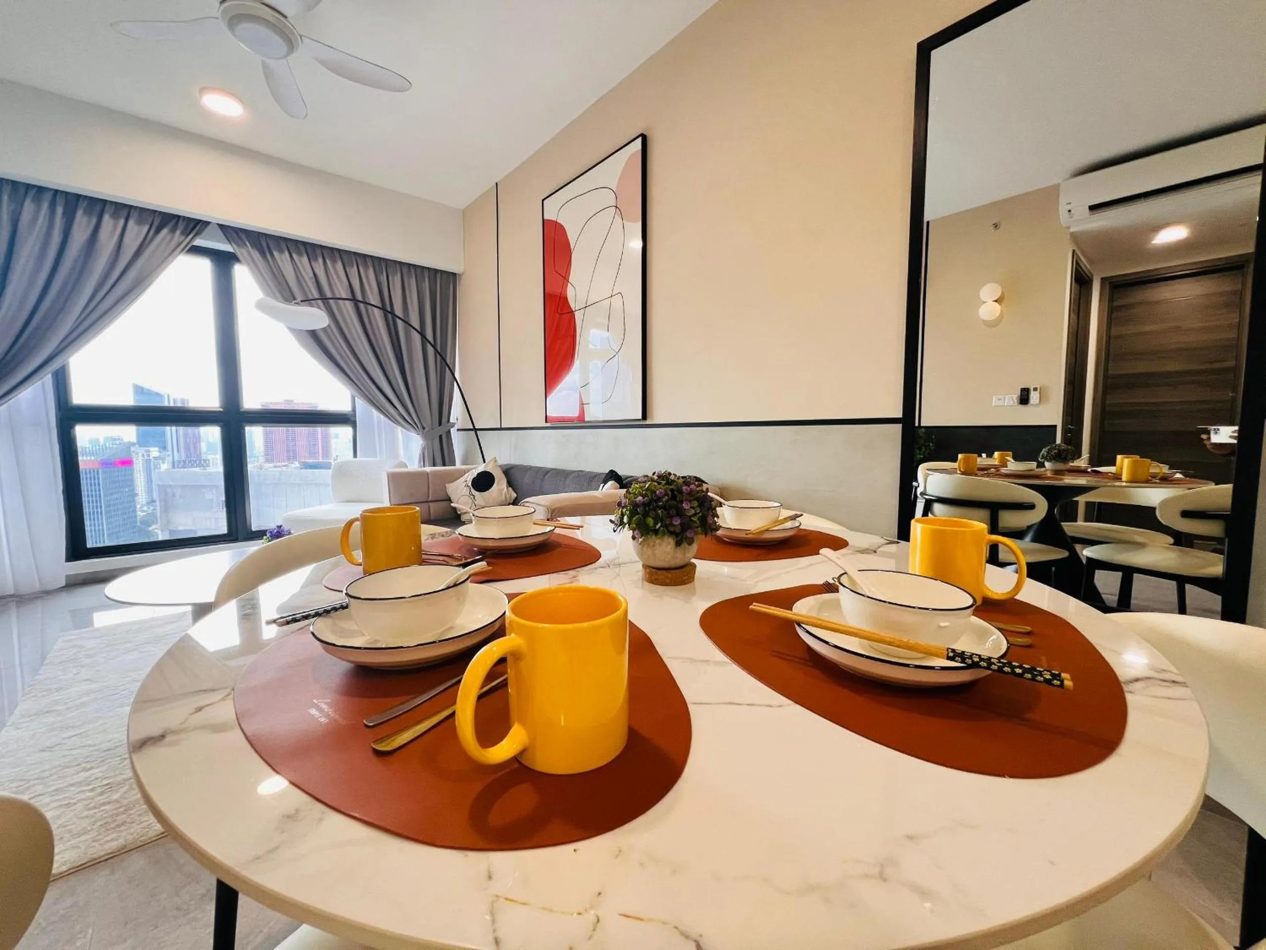 Living room in Agile Bukit Bintang by DeUrban