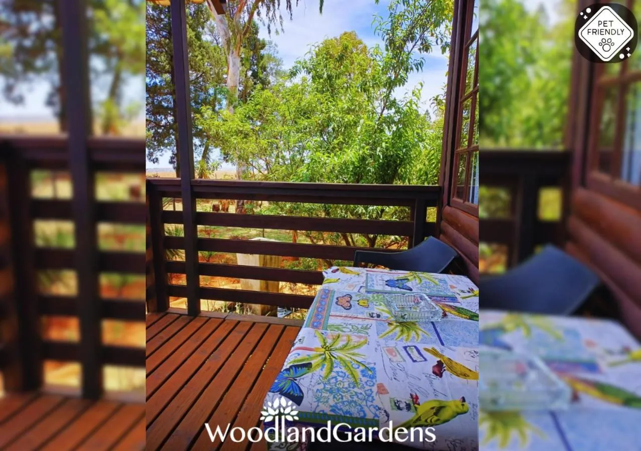 Balcony/Terrace in Woodland Gardens Self catering Pet Friendly Lodge