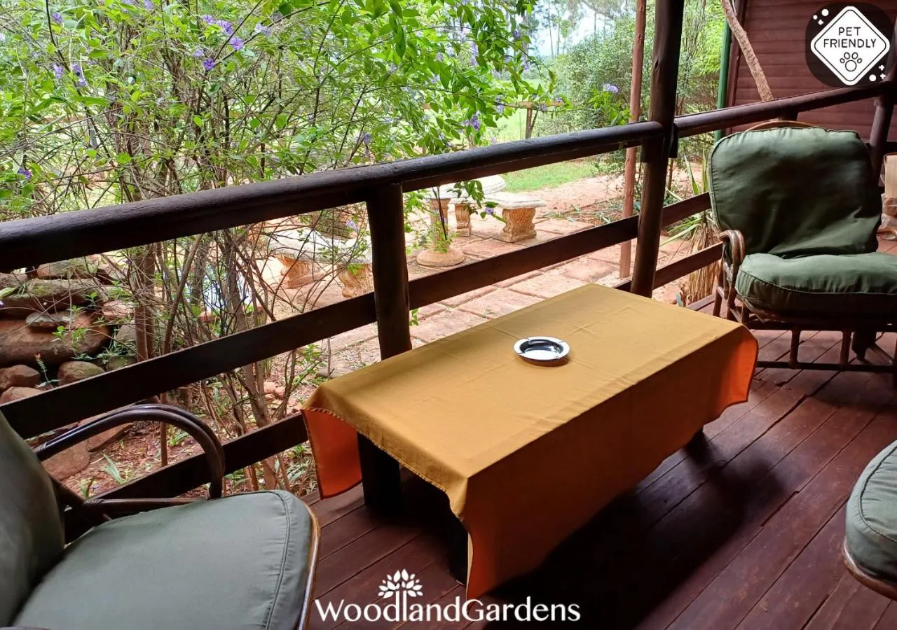 Balcony/Terrace in Woodland Gardens Self catering Pet Friendly Lodge