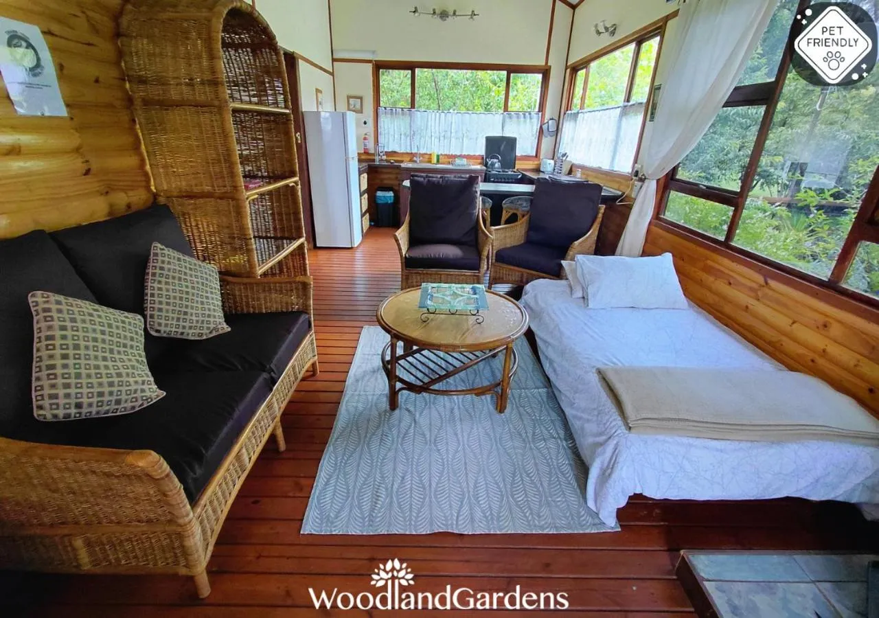Bed in Woodland Gardens Self catering Pet Friendly Lodge