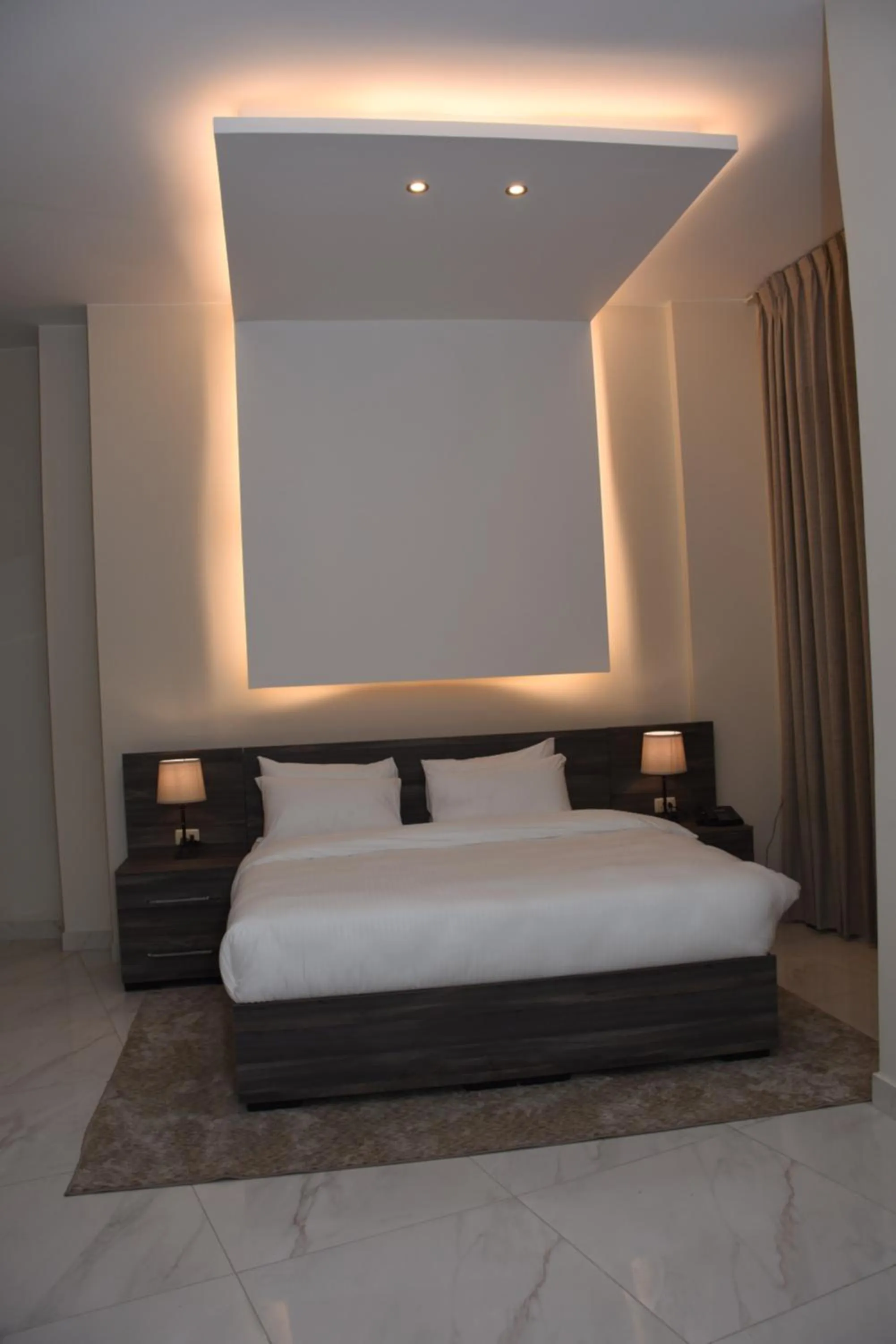 Bed in Sukoon Hotel Amman