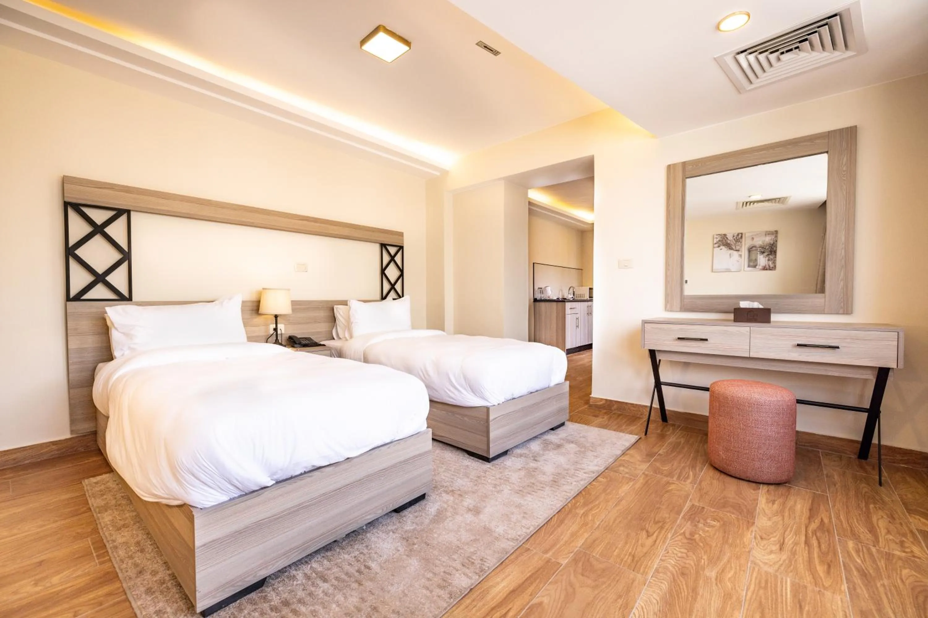 Bed in Sukoon Hotel Amman