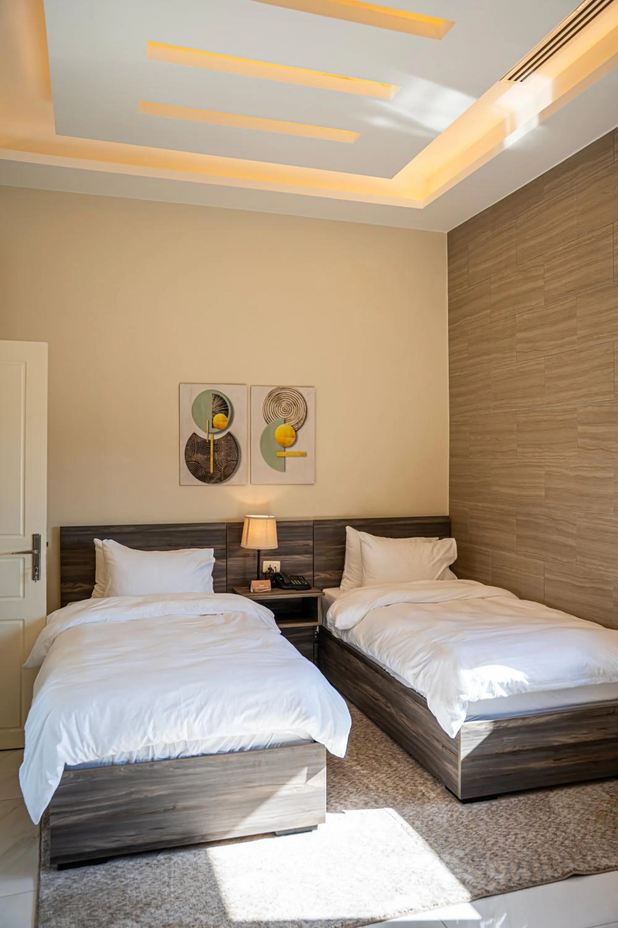 Bed in Sukoon Hotel Amman