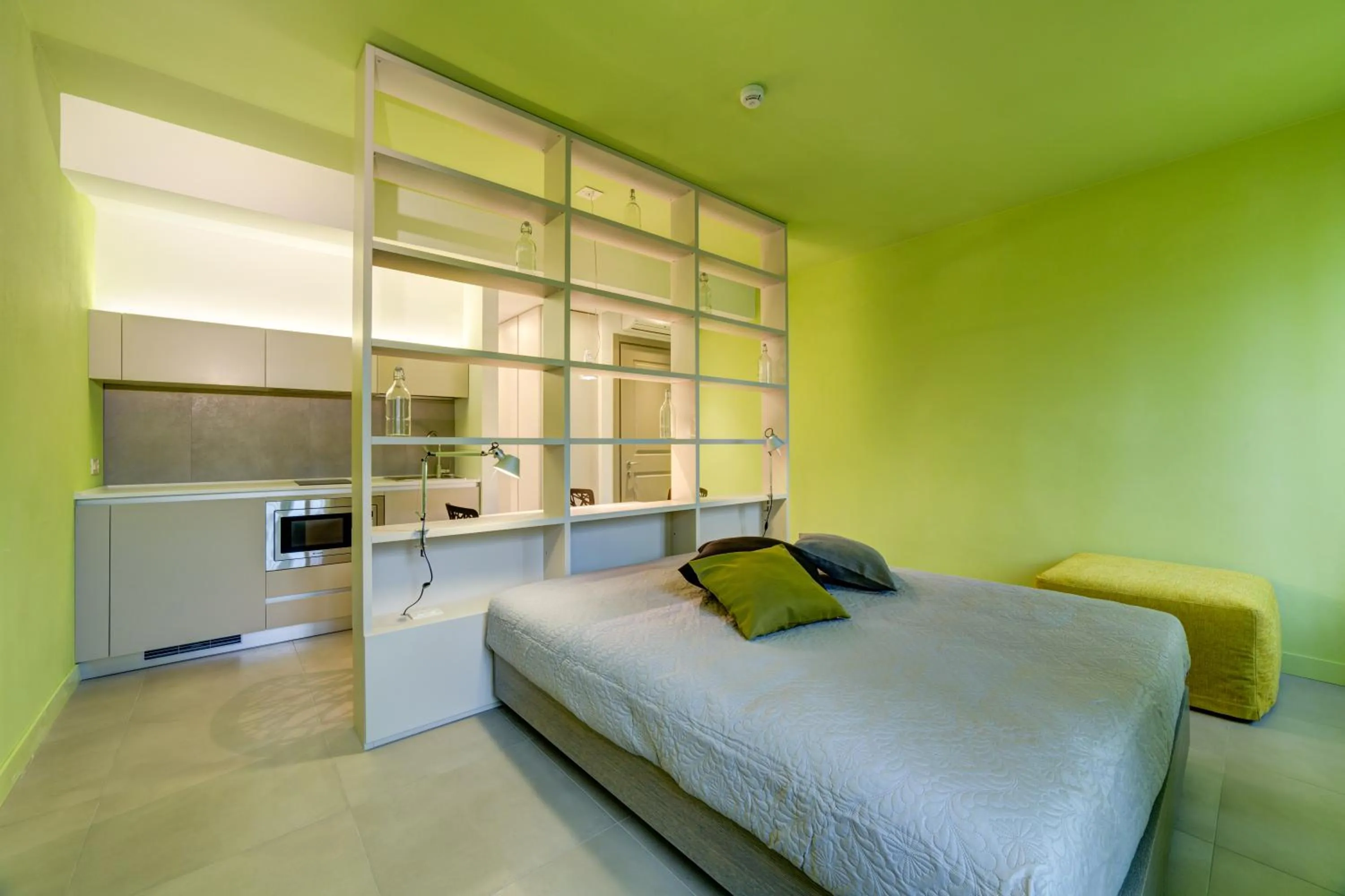 Bed in Palazzo Mannaioni Suites