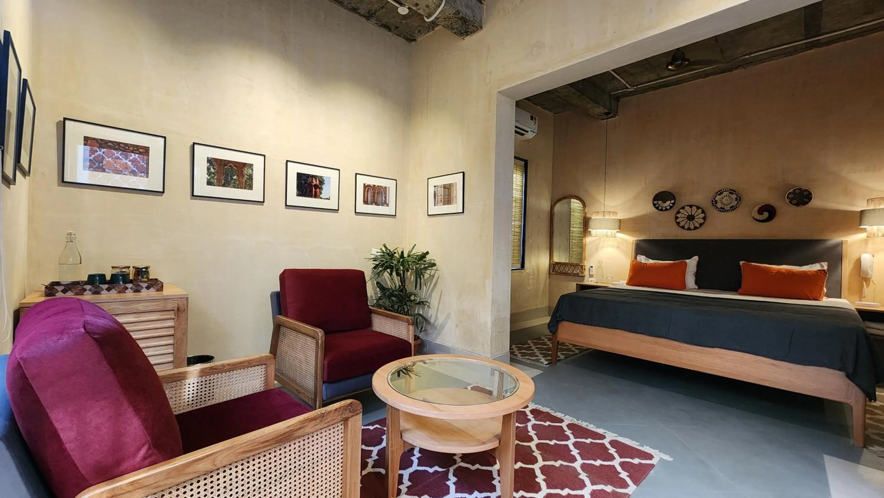 Bed in JHouse near Bhikaji