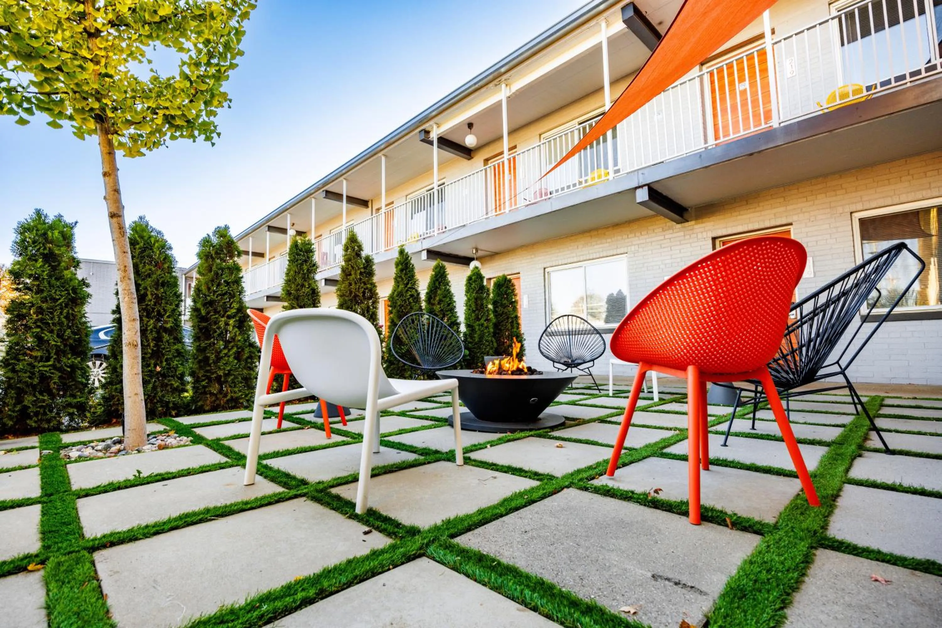 fireplace in Hotel Royal Oak