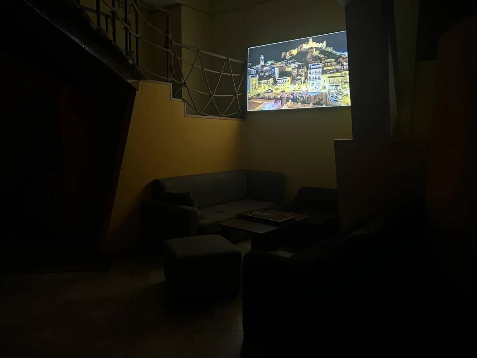 Seating area in Galaxy Hostel