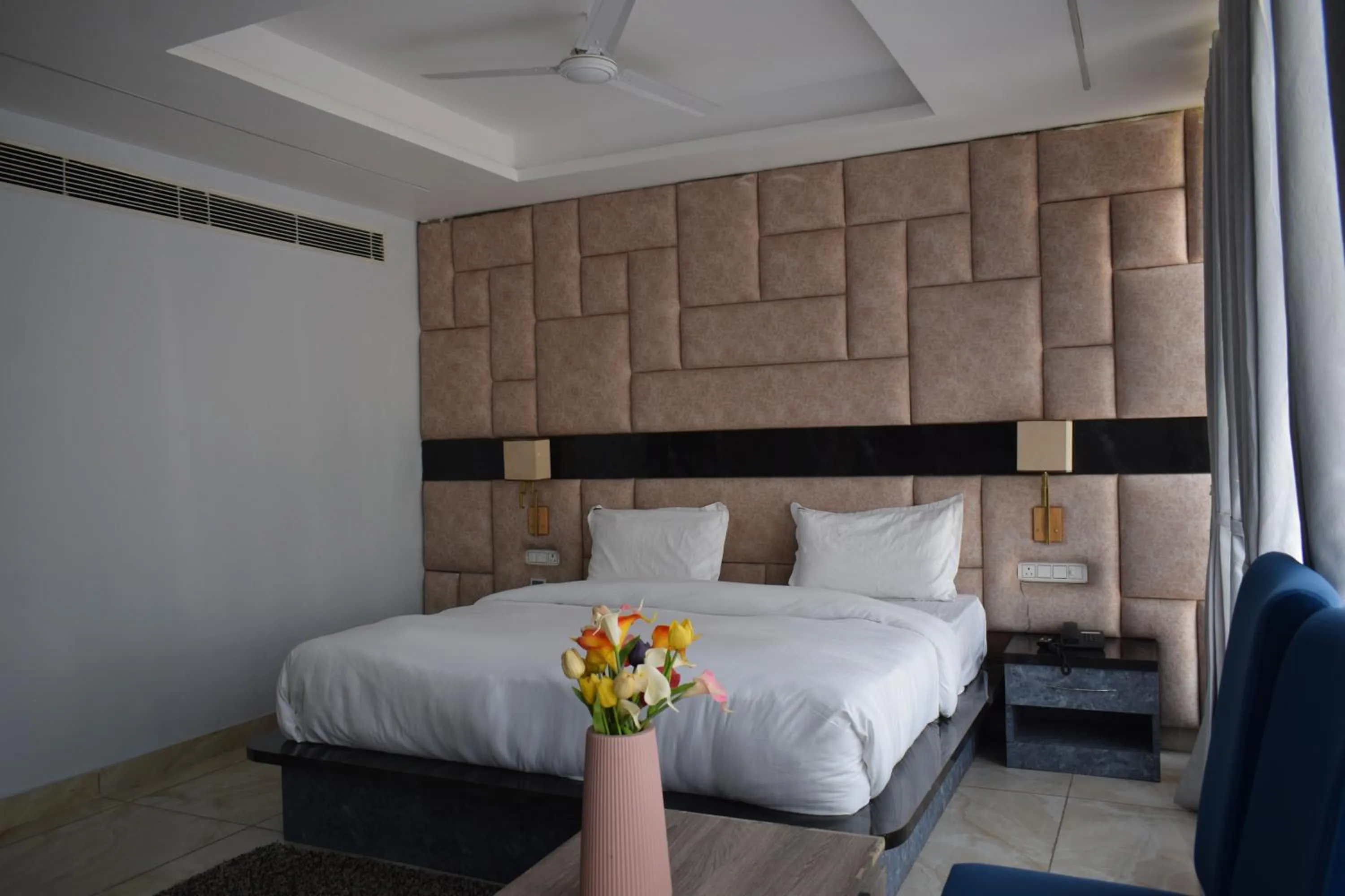 Bedroom, Bed in Country Ambience Hotel By Jags City Mall