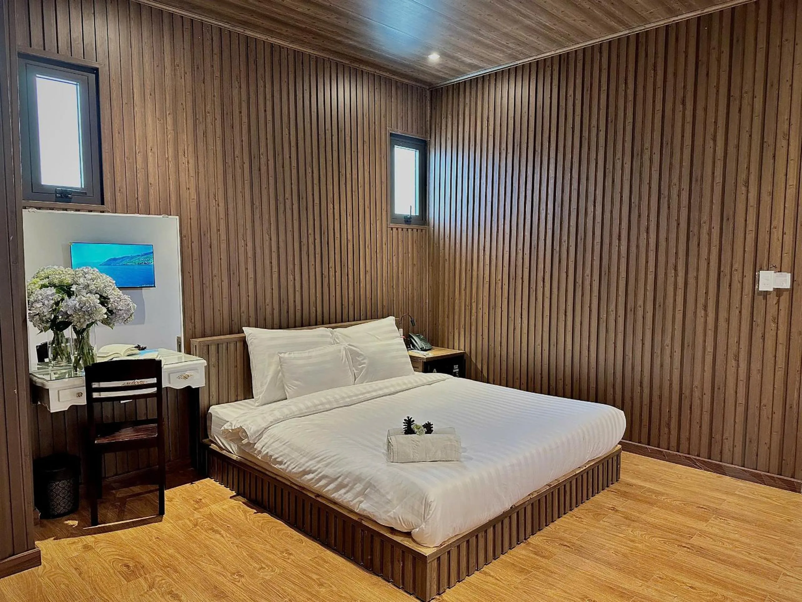 Bed in Moc Nha Minh Hotel Da Lat