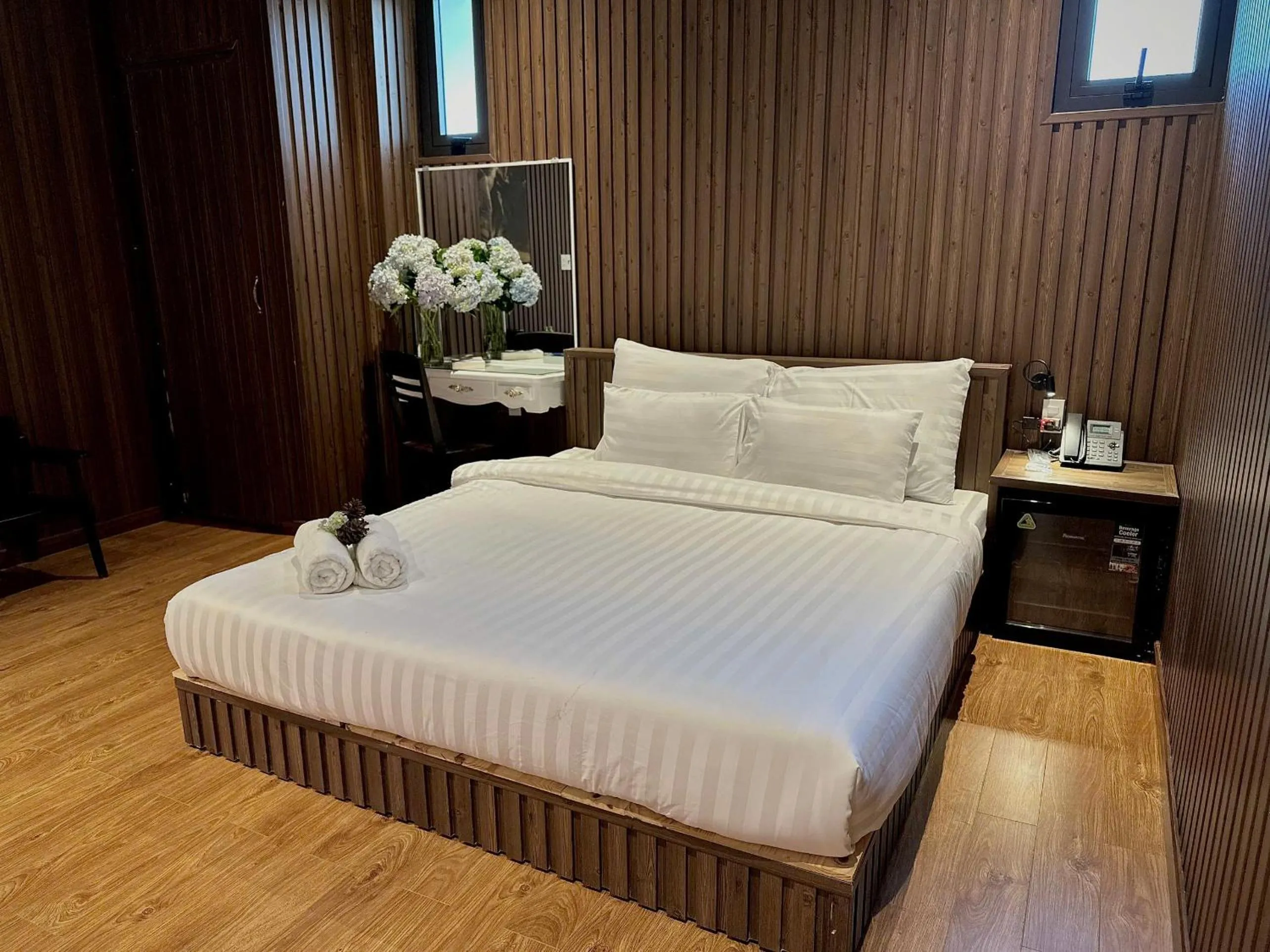 Bed in Moc Nha Minh Hotel Da Lat