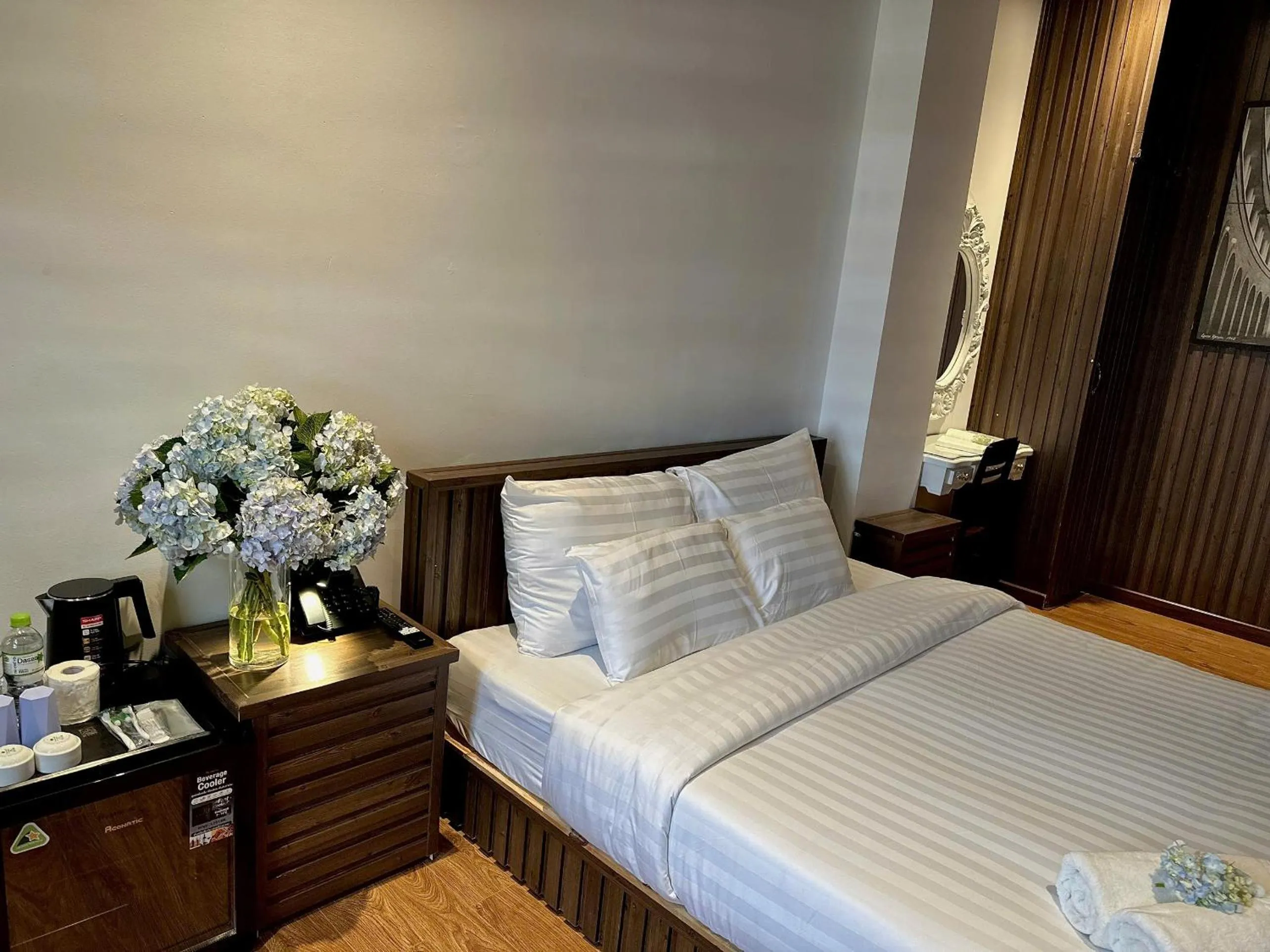 Bed in Moc Nha Minh Hotel Da Lat