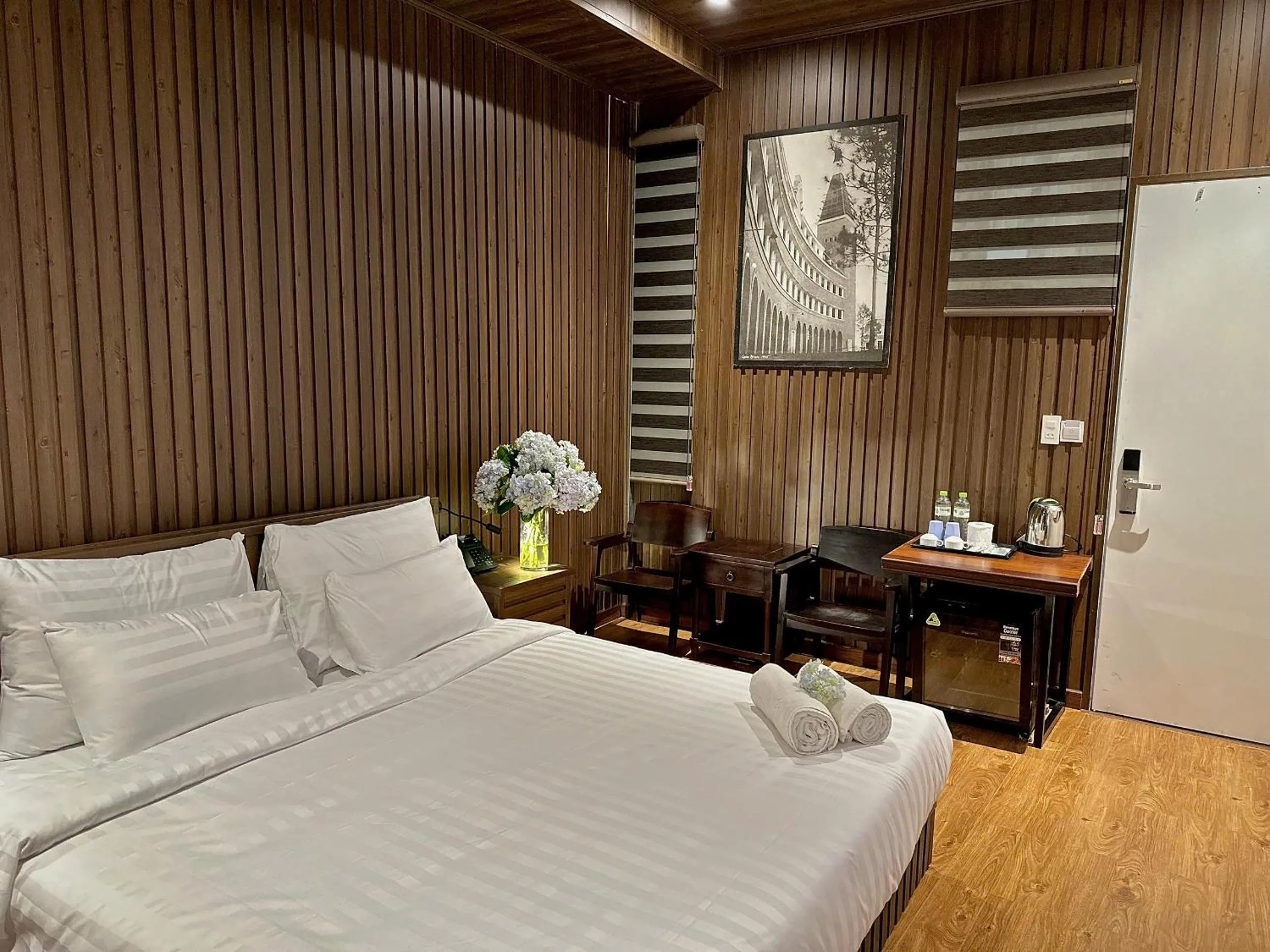 Bed in Moc Nha Minh Hotel Da Lat