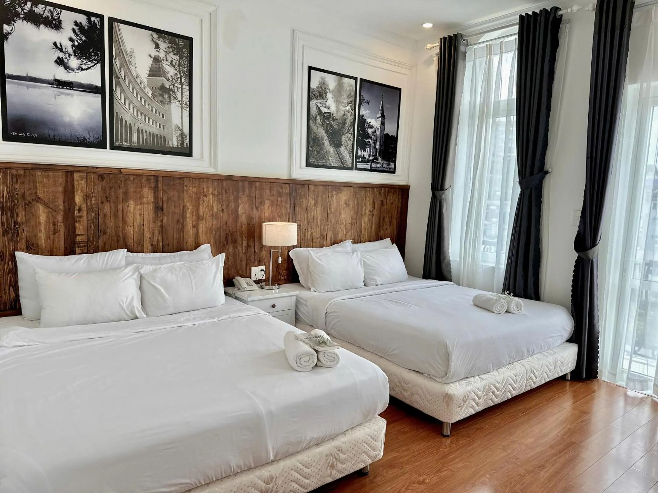 Bed in Moc Nha Minh Hotel Da Lat