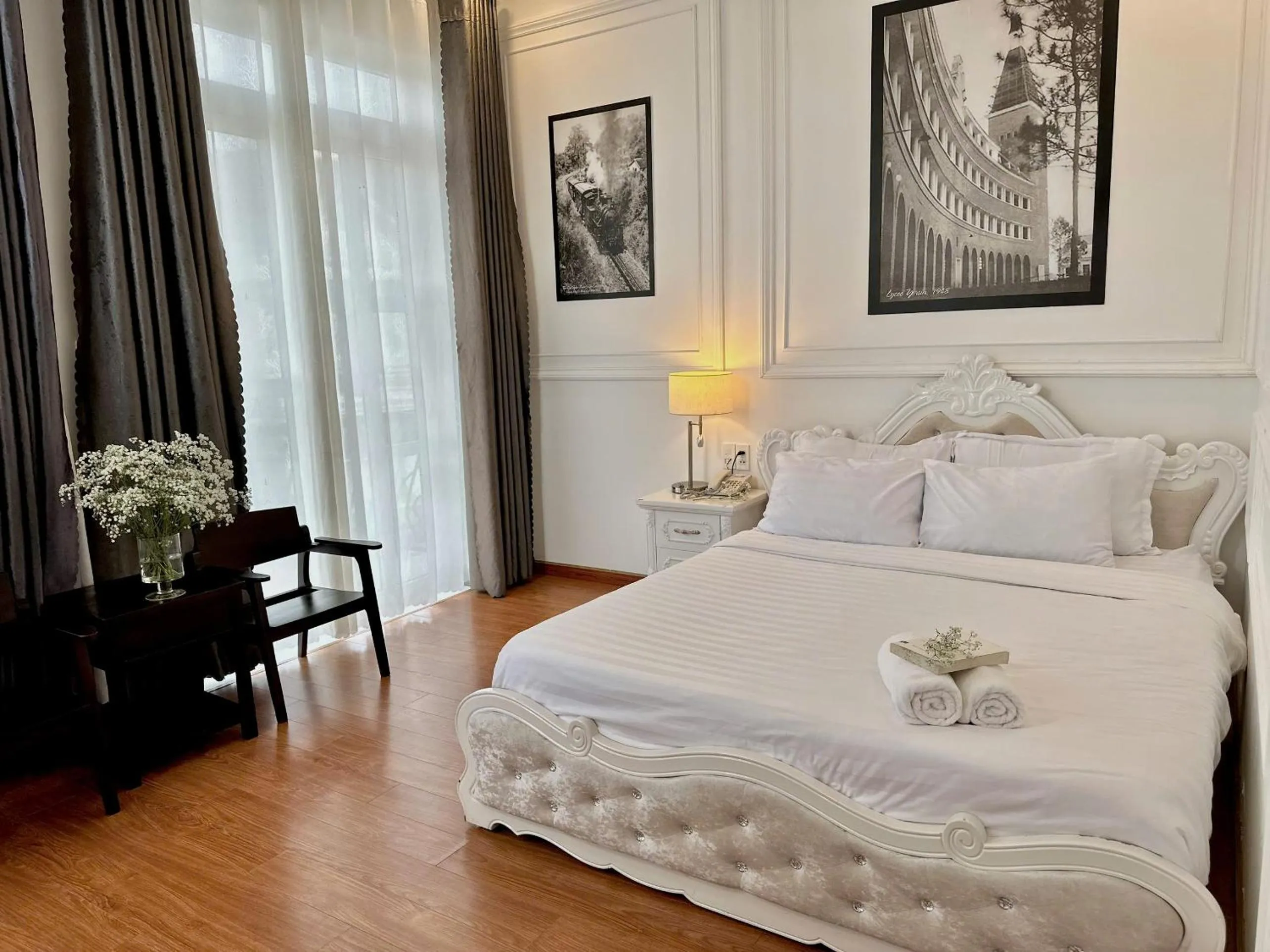 Bed in Moc Nha Minh Hotel Da Lat