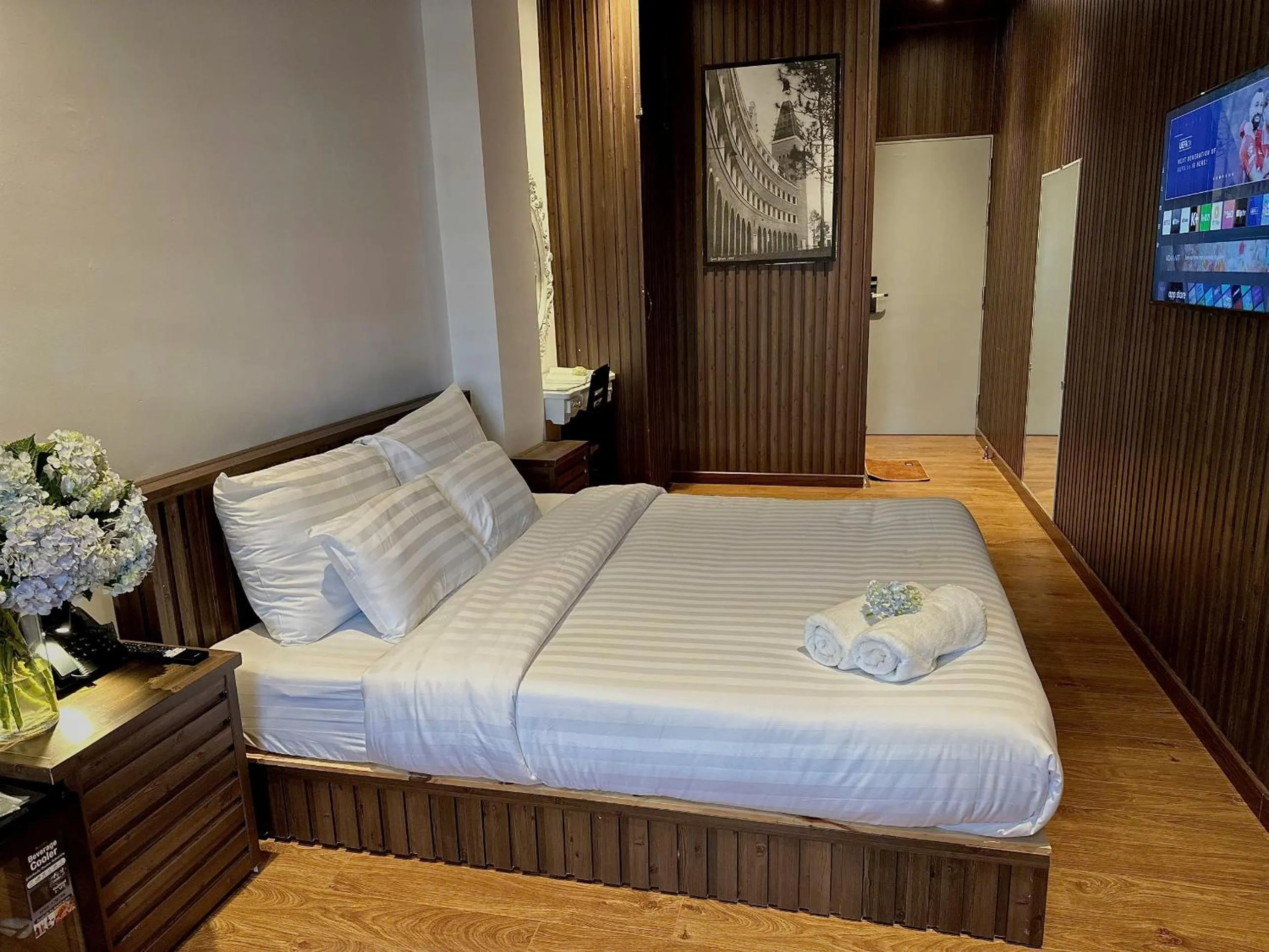 Bed in Moc Nha Minh Hotel Da Lat