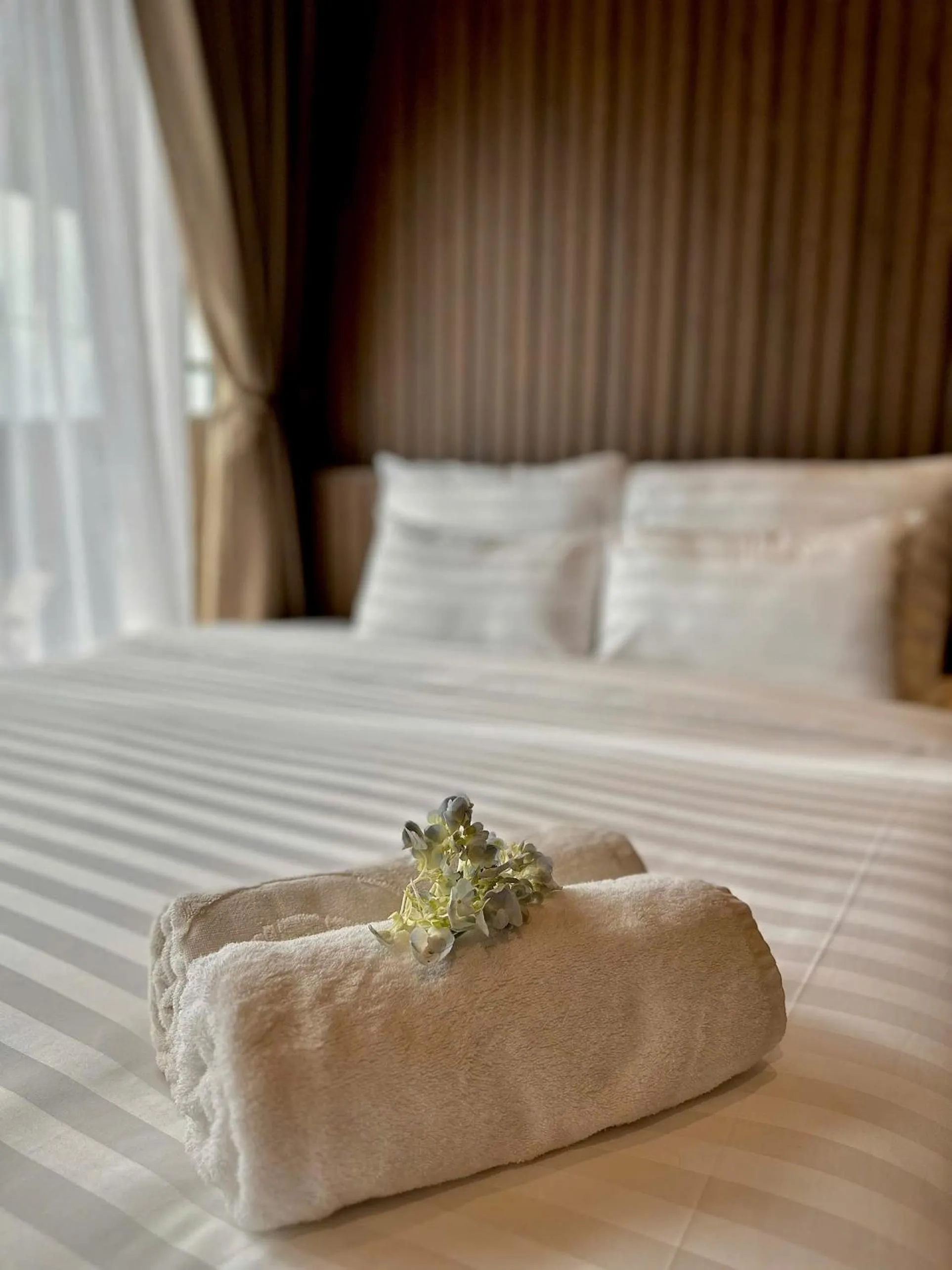 Bed in Moc Nha Minh Hotel Da Lat