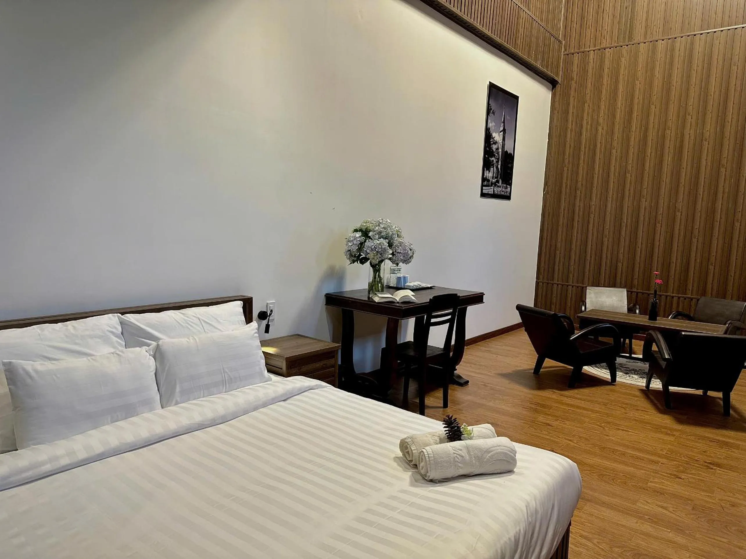 Bed in Moc Nha Minh Hotel Da Lat