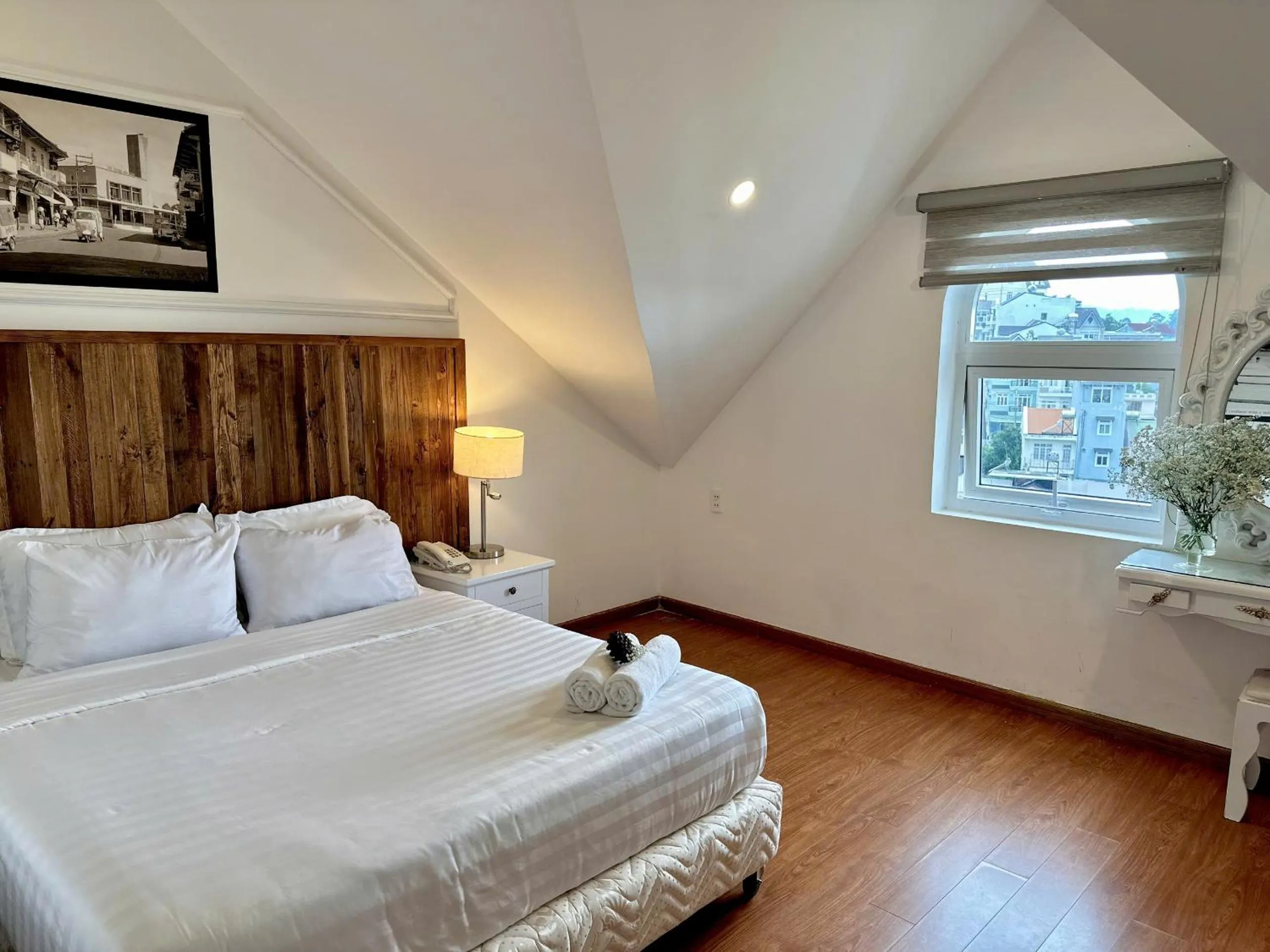 Bed in Moc Nha Minh Hotel Da Lat